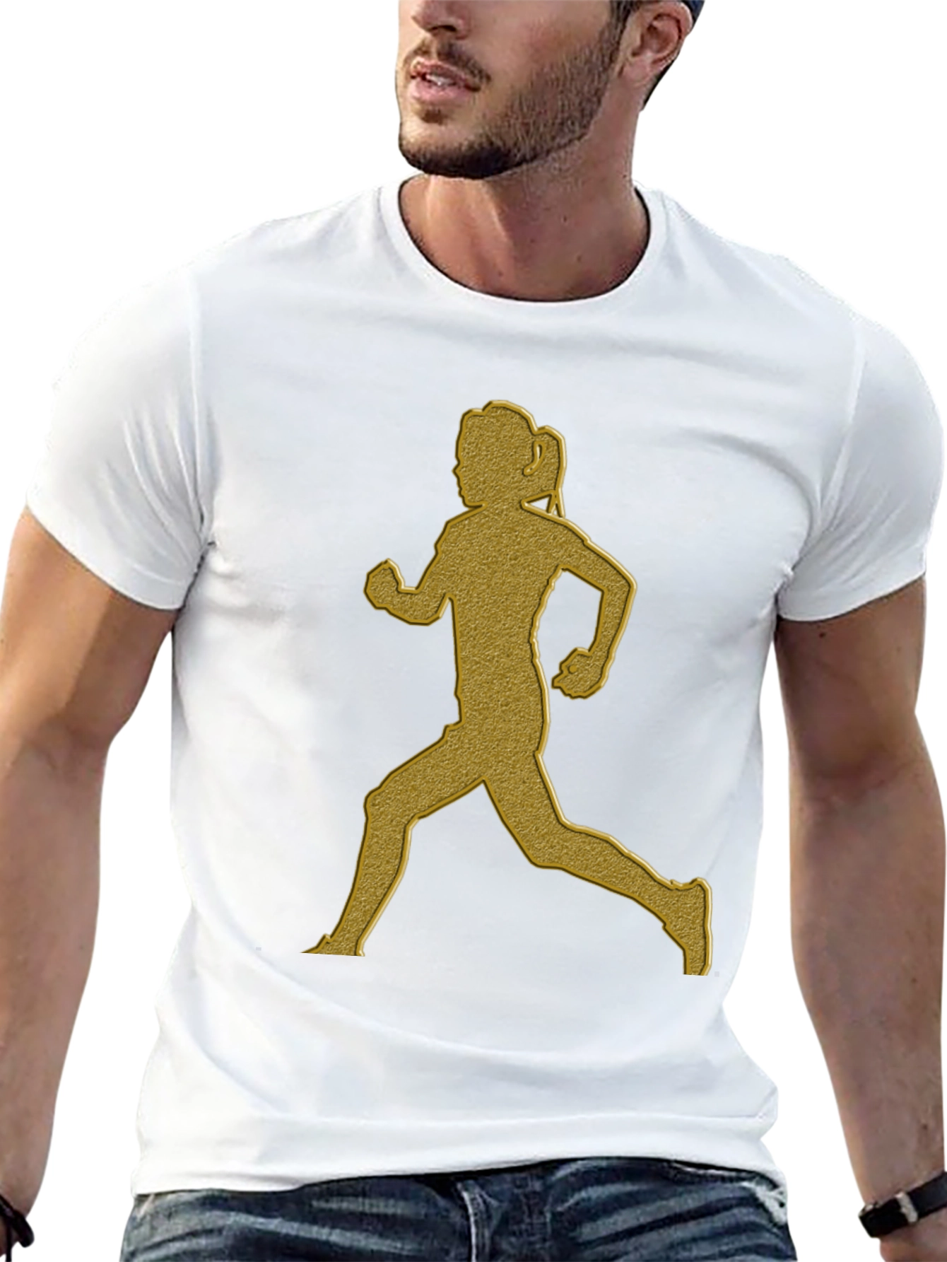 Running Girl Graphic Tee - Black T-Shirt