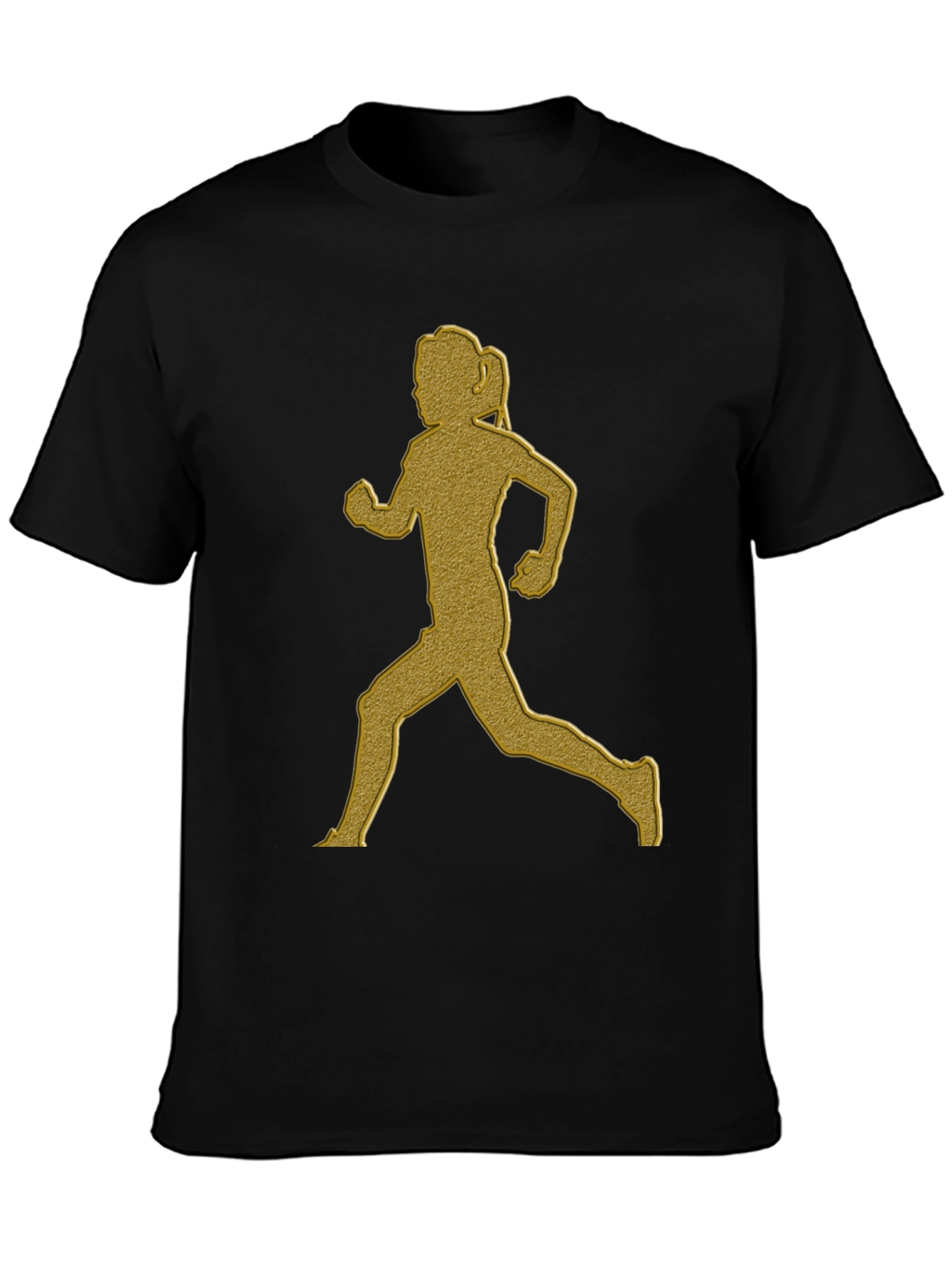 Running Girl Graphic Tee - Black T-Shirt