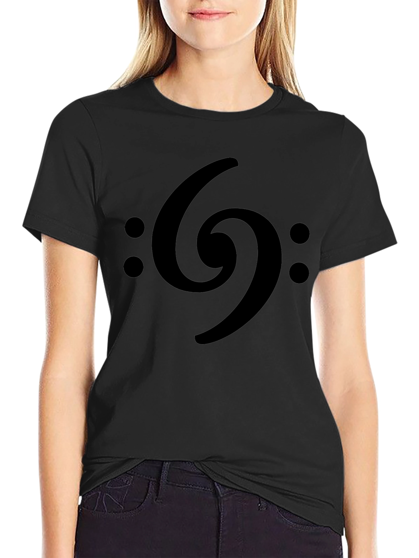 Bass Clef Graphic Tee - Musicians Black T-Shirt