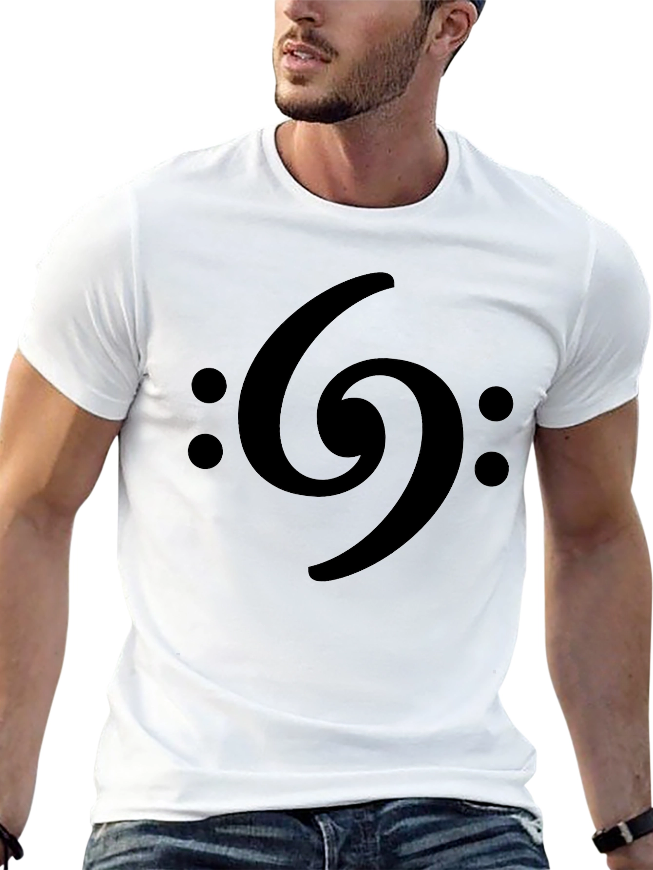 Bass Clef Graphic Tee - Musicians Black T-Shirt