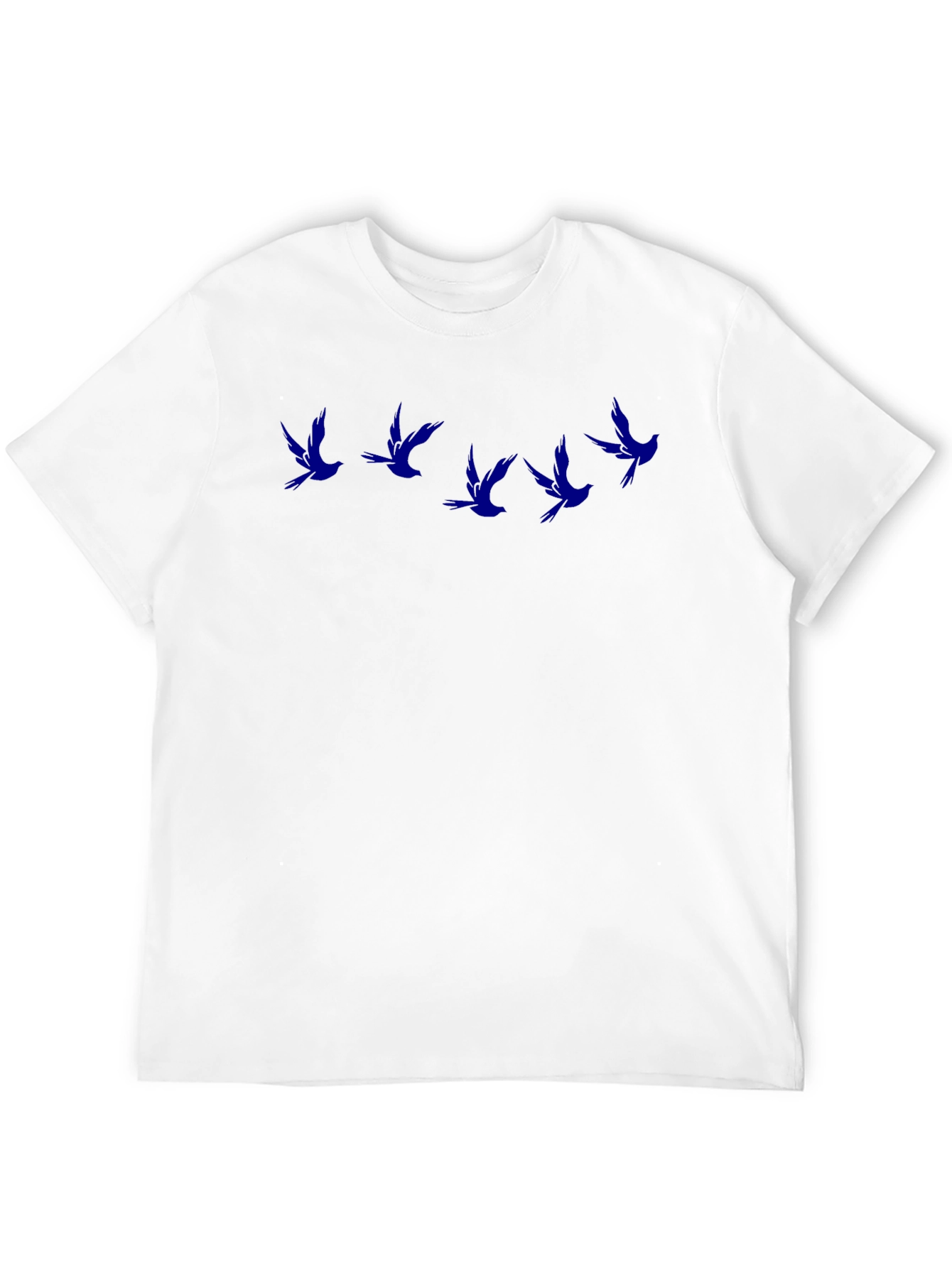 Flying Birds Graphic Tee - Casual Black T-Shirt