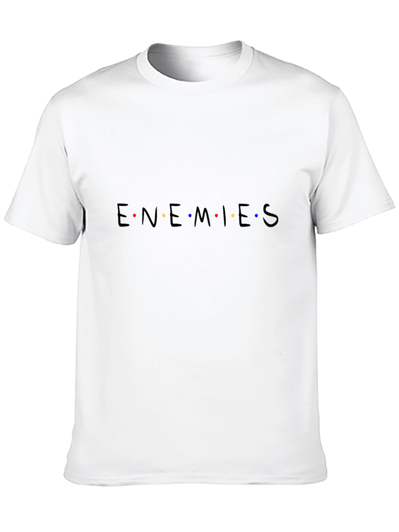 Enemies Funny Graphic Tee - Black Cotton T-Shirt