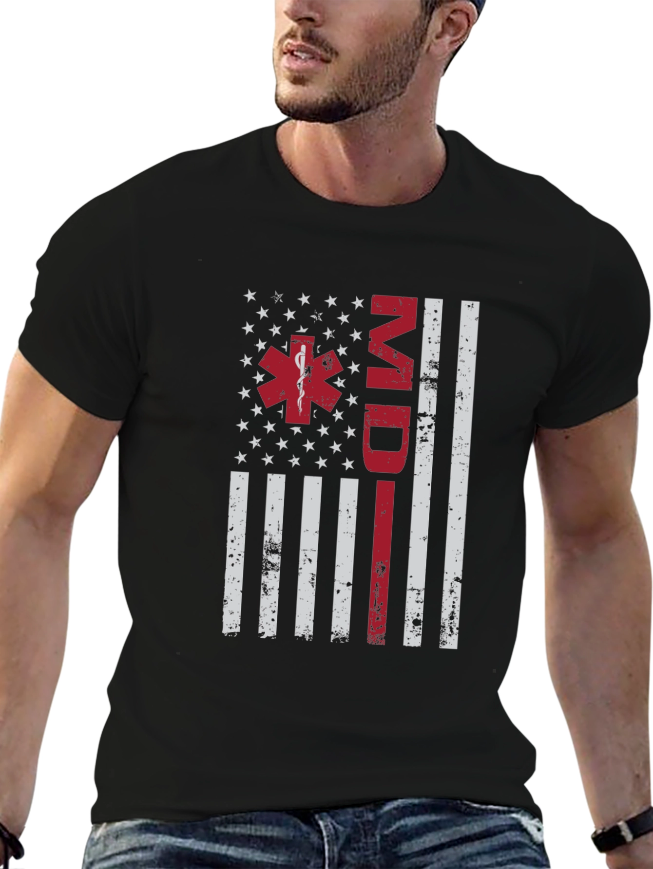 MD American Flag Graphic Tee