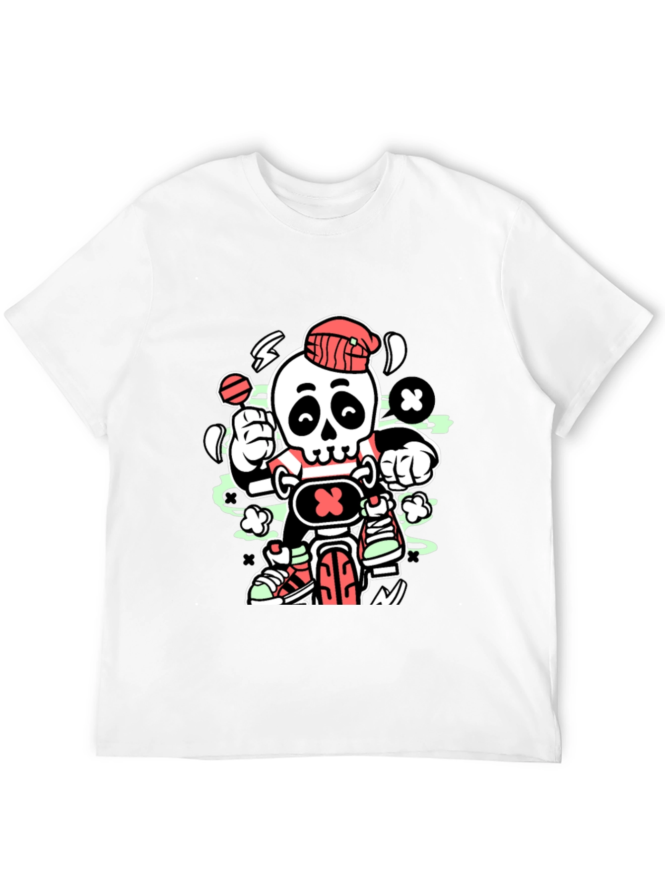 Skull Biker Graphic T-Shirt