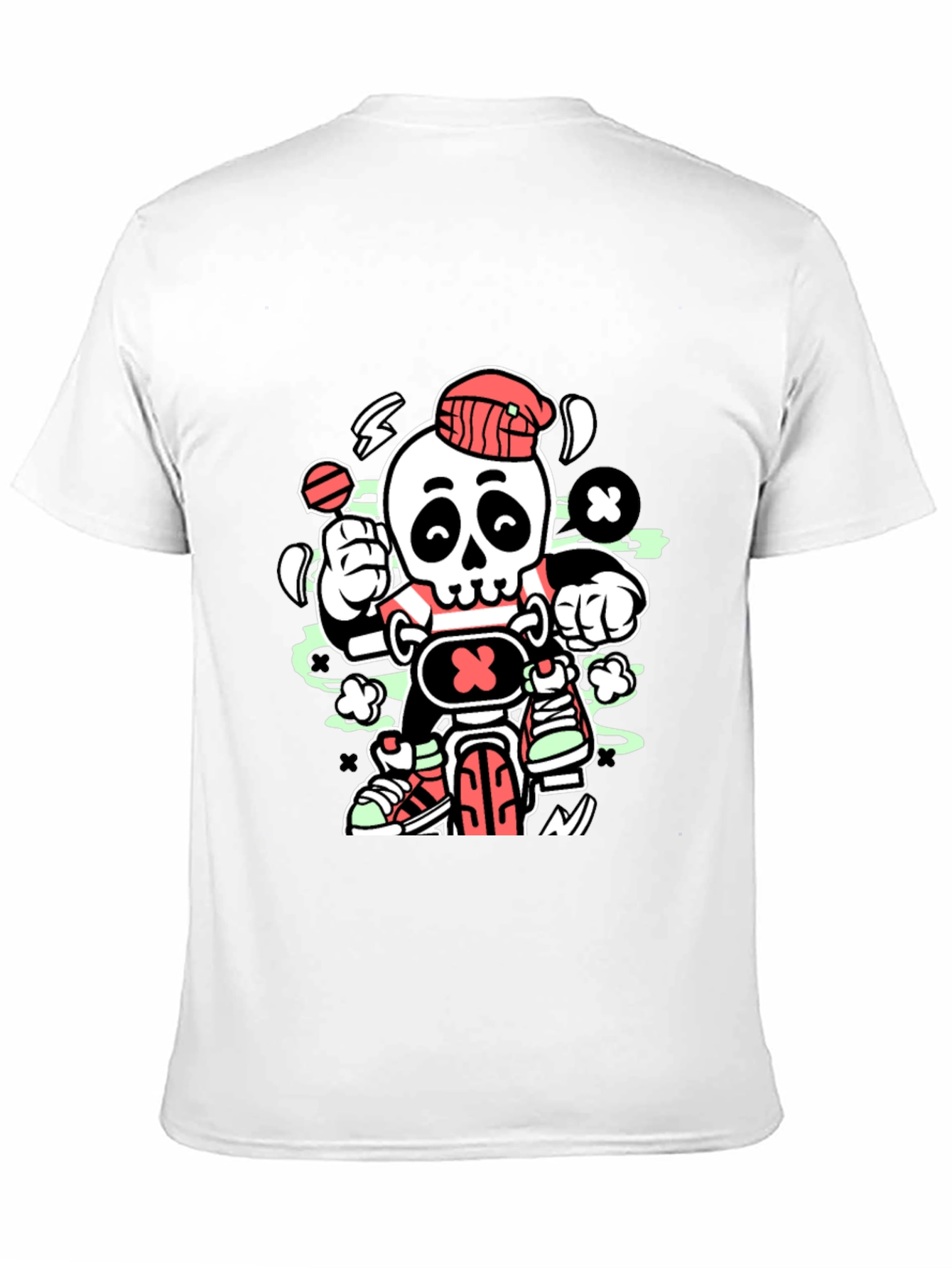 Skull Biker Graphic T-Shirt