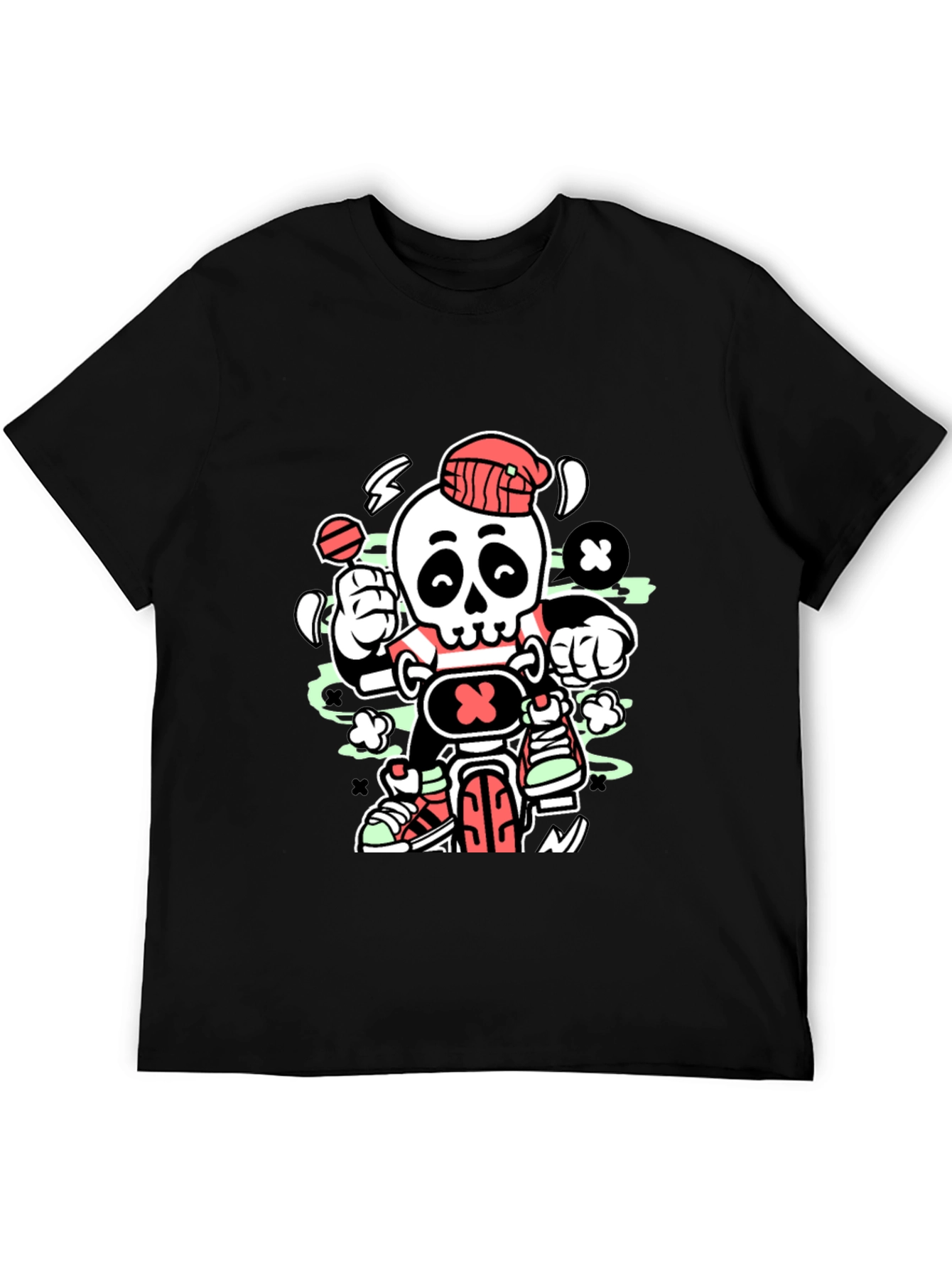 Skull Biker Graphic T-Shirt