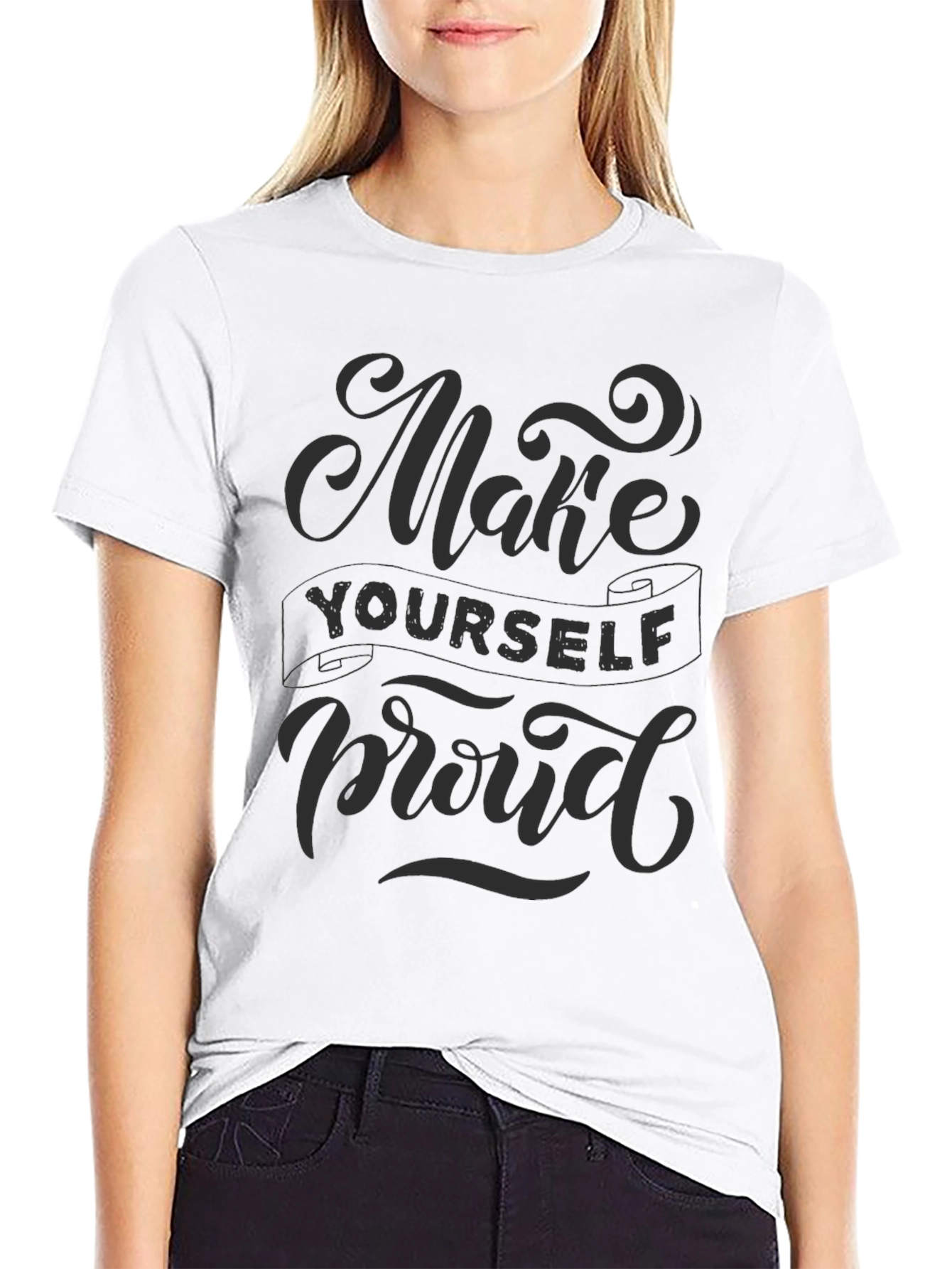 Make Yourself Proud Black Graphic T-Shirt