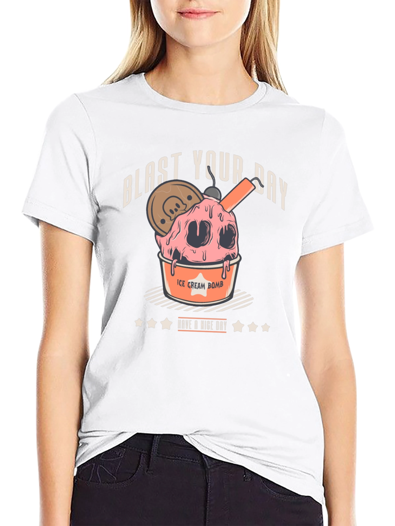 Blast Your Day Ice Cream Bomb Graphic Tee