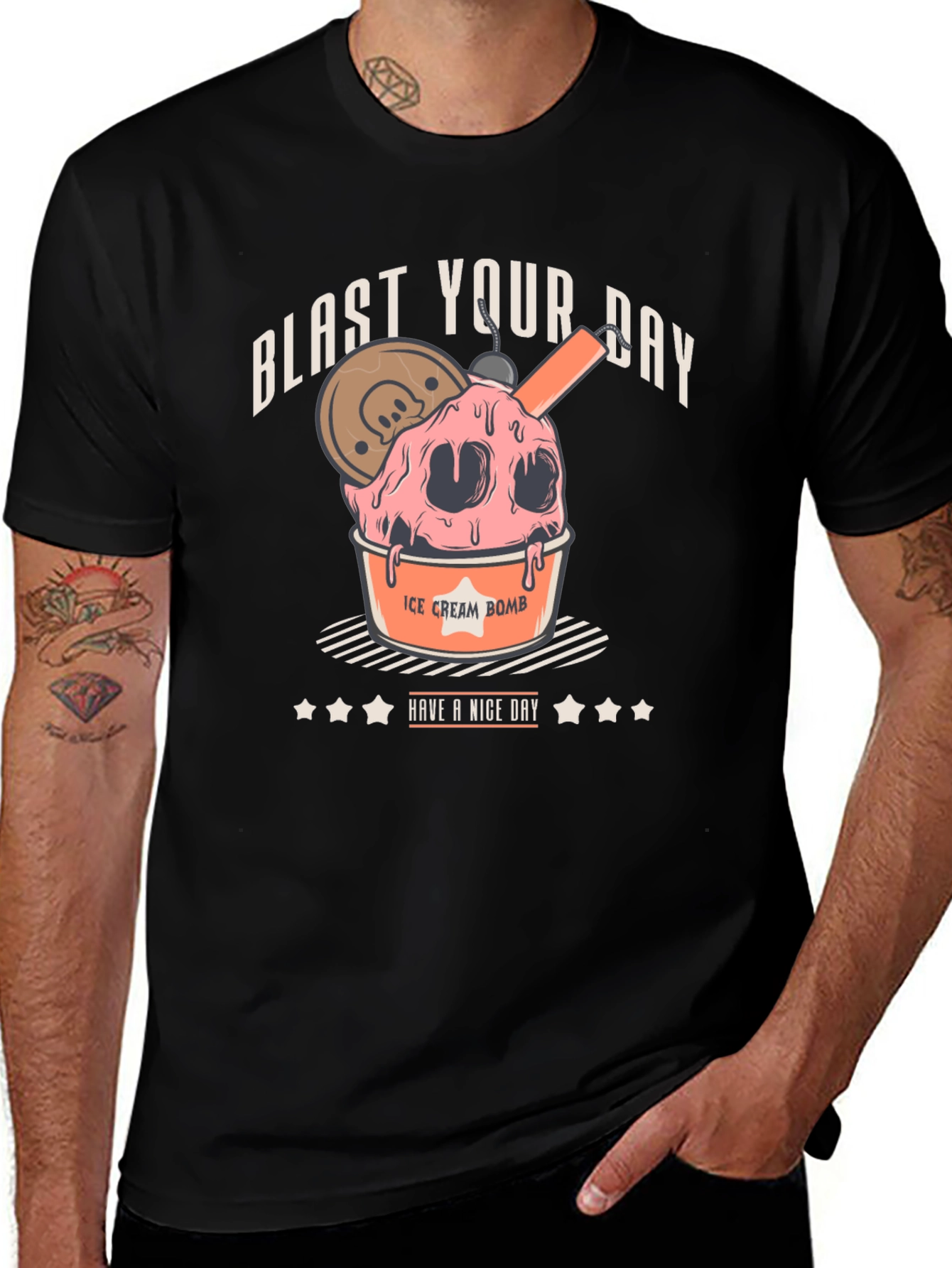 Blast Your Day Ice Cream Bomb Graphic Tee