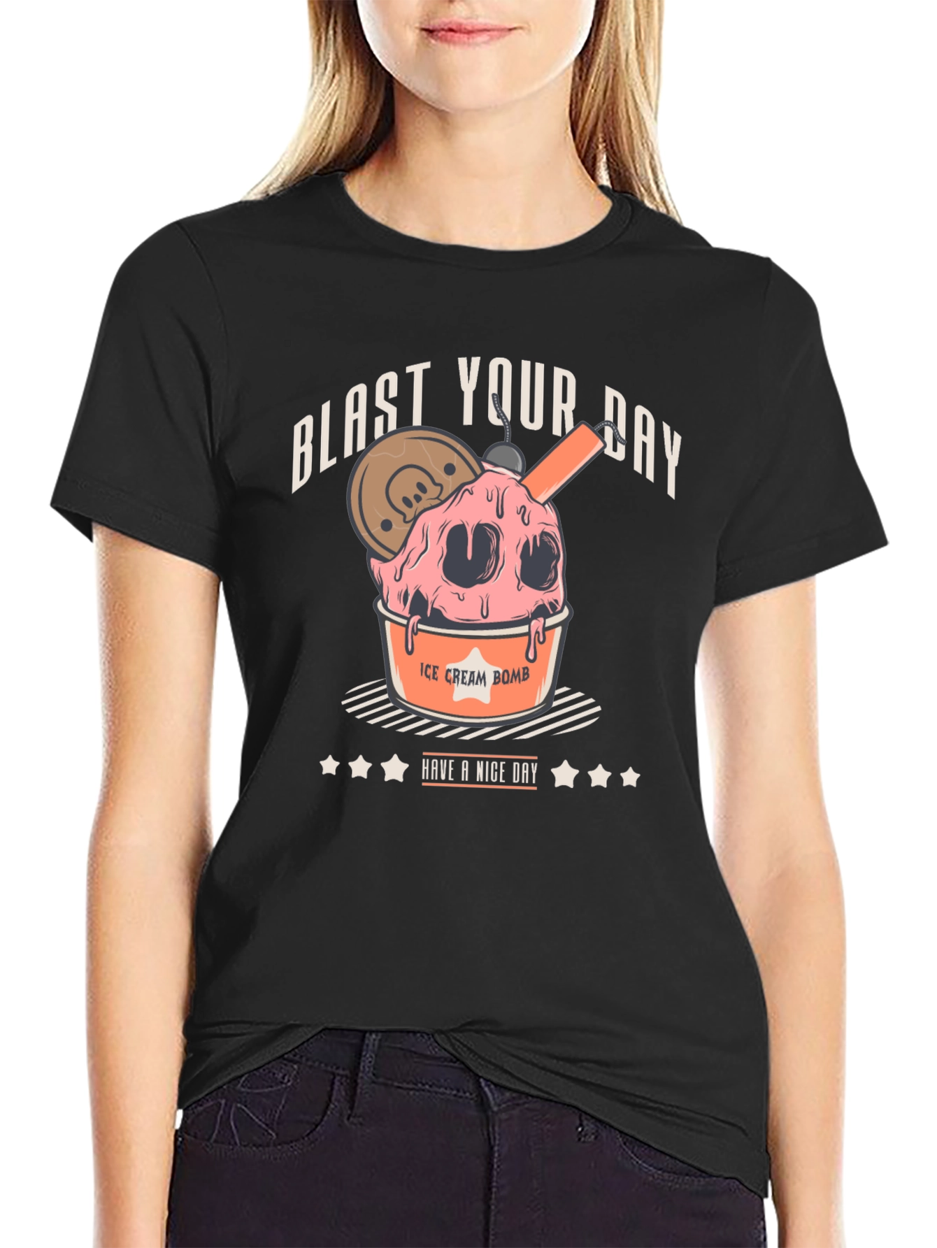 Blast Your Day Ice Cream Bomb Graphic Tee