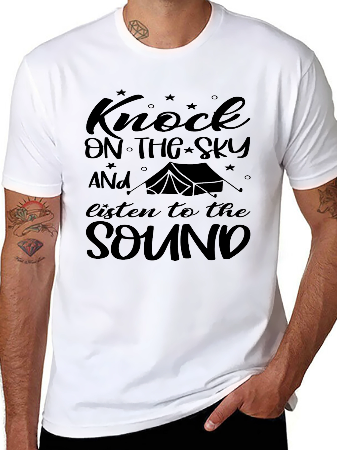 Knock on the Sky Black Graphic Tee