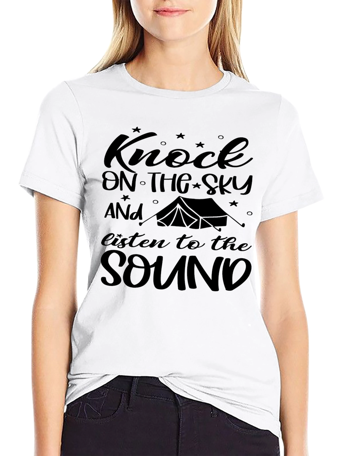 Knock on the Sky Black Graphic Tee