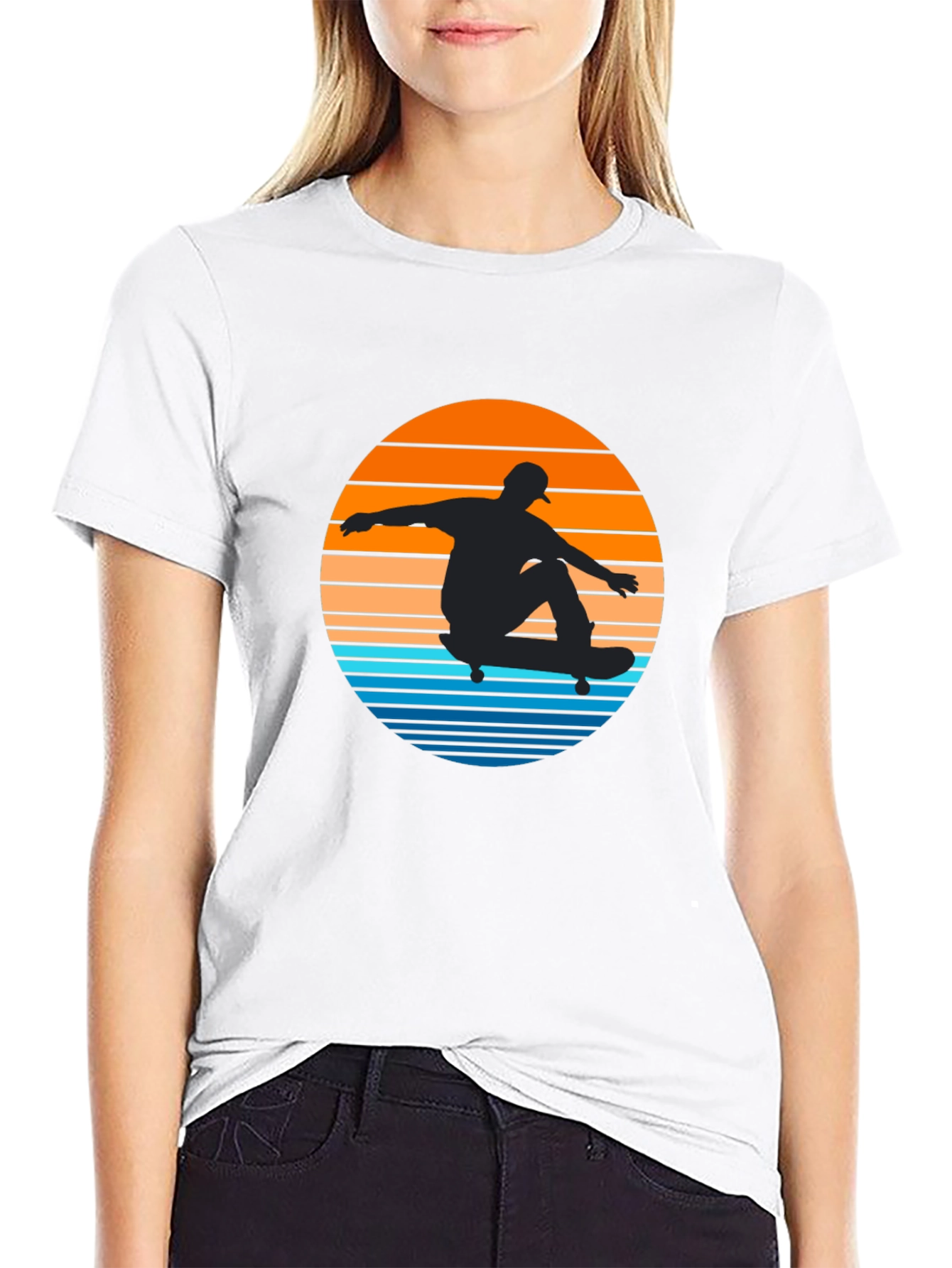 Sunset Skater T-Shirt - Cool Graphic Tee