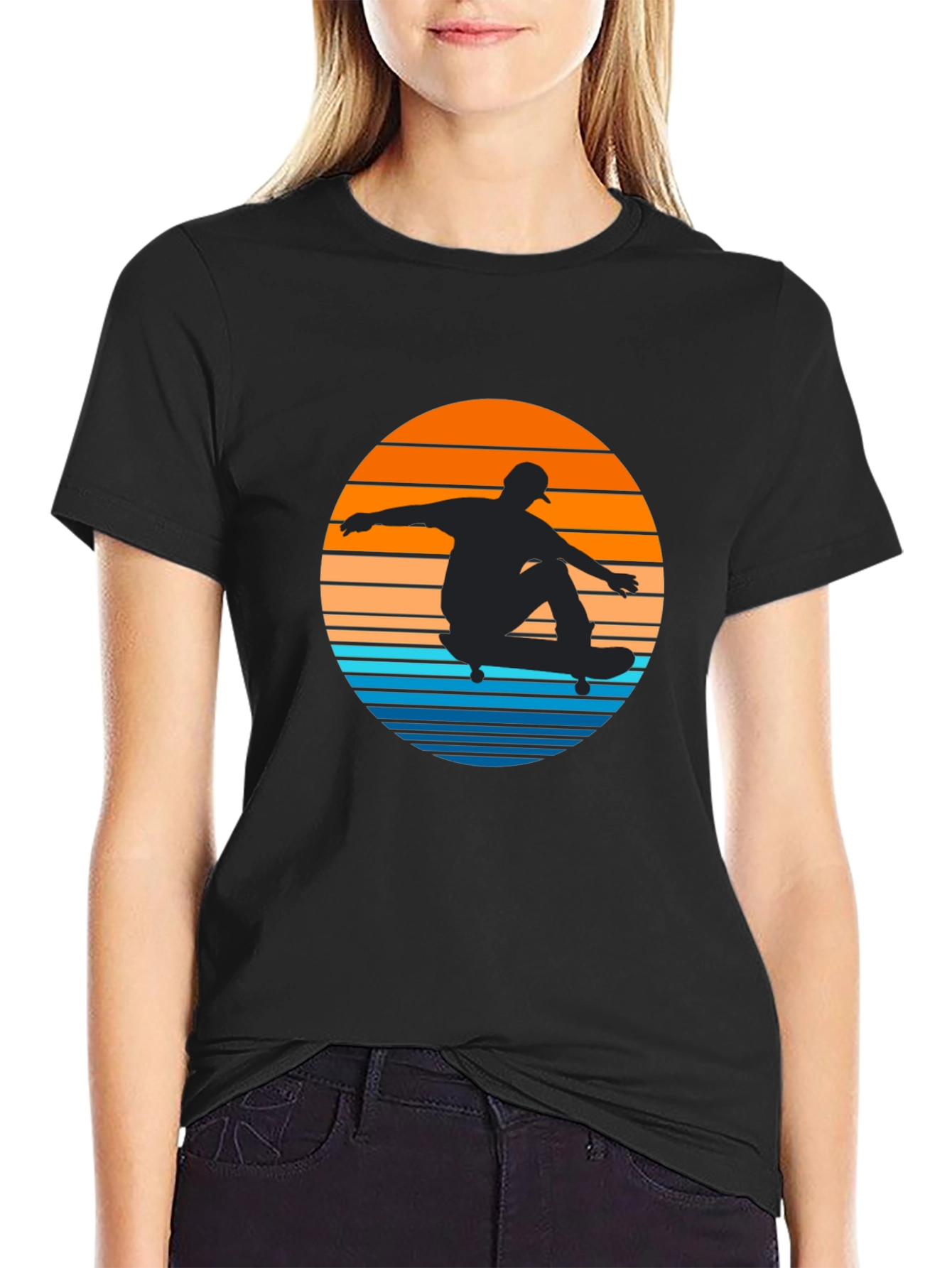 Sunset Skater T-Shirt - Cool Graphic Tee