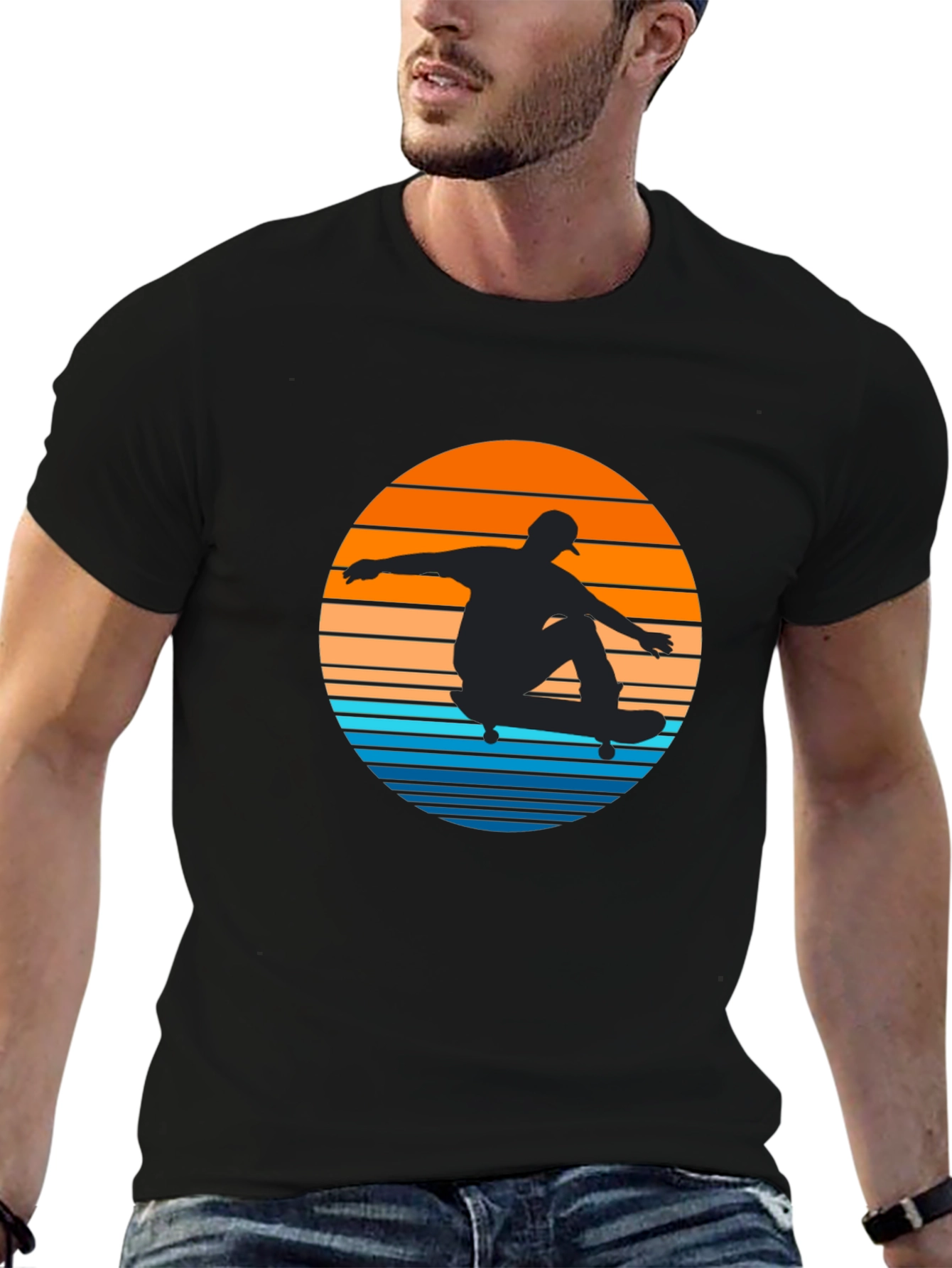 Sunset Skater T-Shirt - Cool Graphic Tee