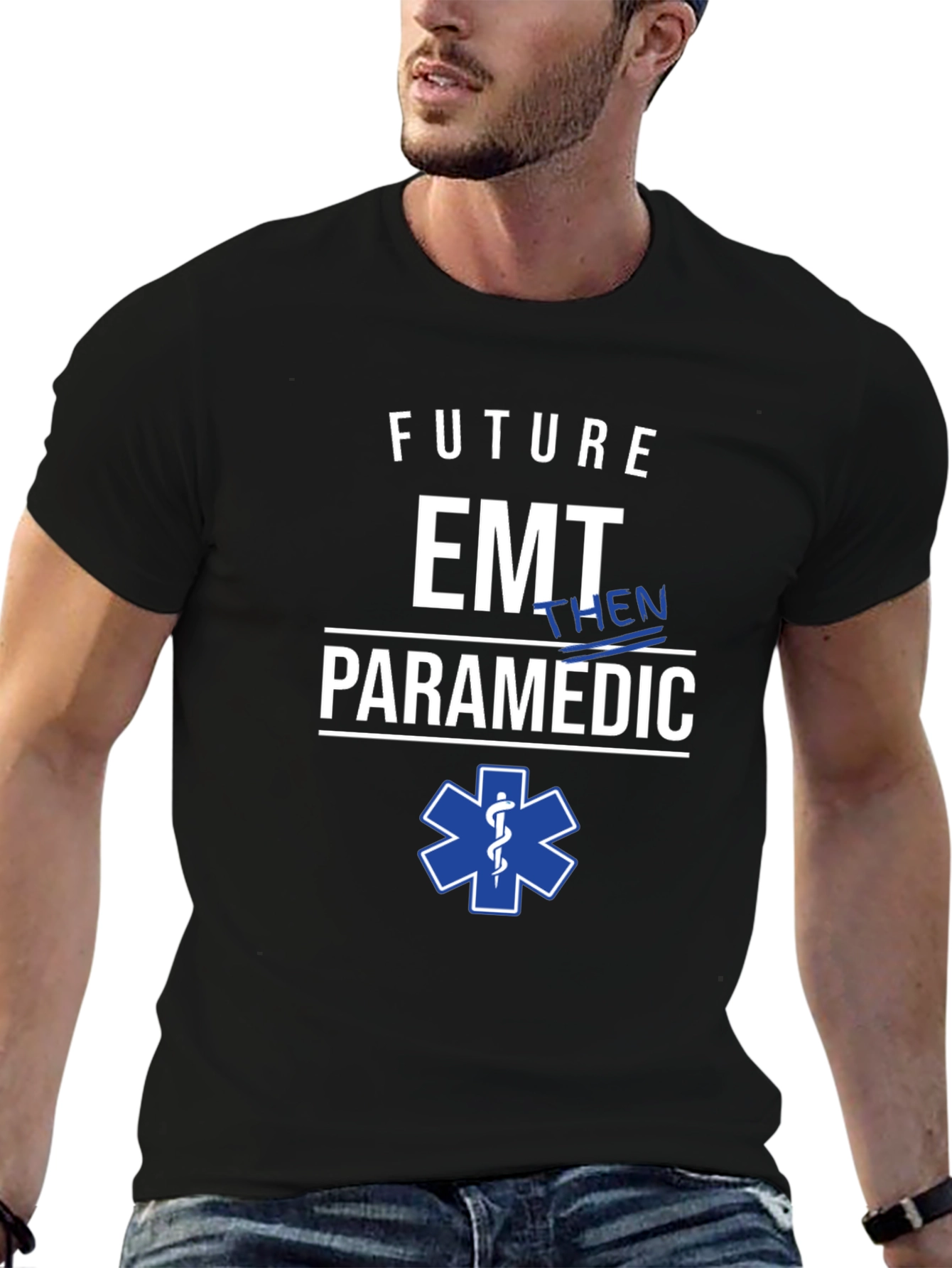 Future EMT Then Paramedic T-Shirt Medical EMS Gift