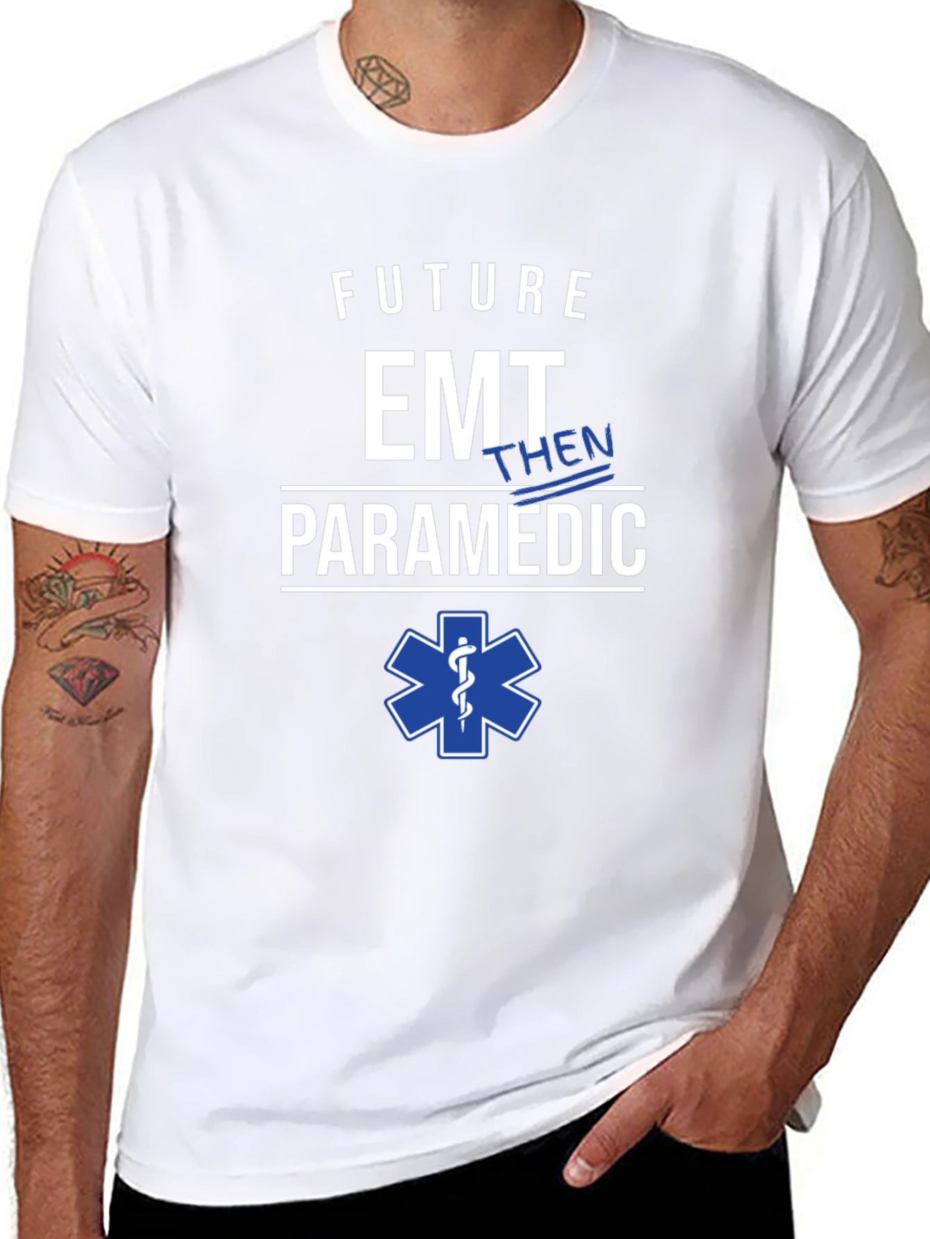 Future EMT Then Paramedic T-Shirt Medical EMS Gift