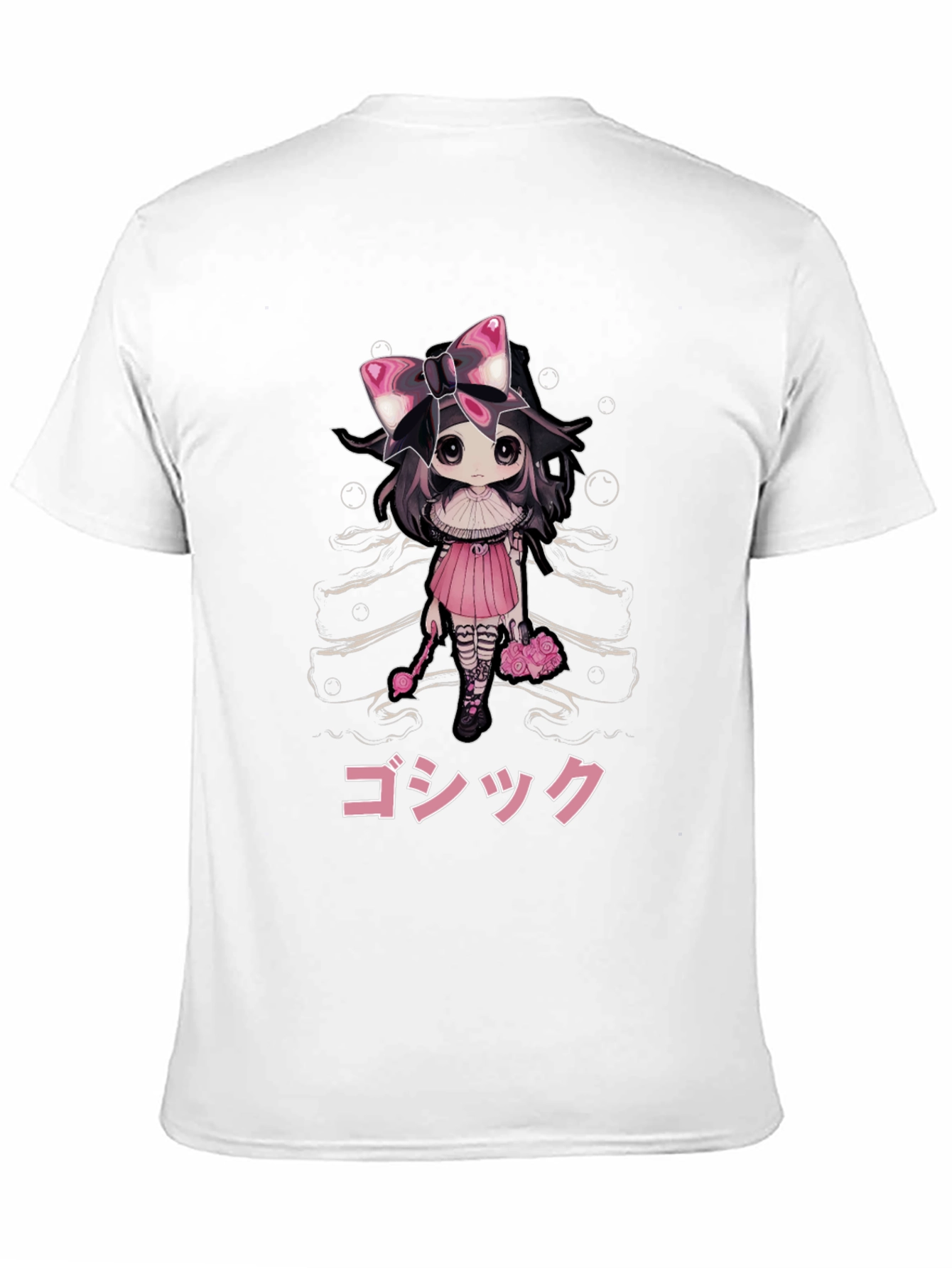 Gothic Anime Girl Black T-Shirt