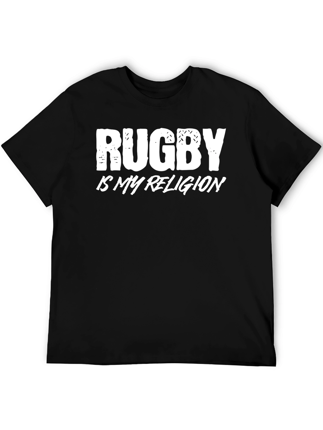 Rugby is My Religion T-Shirt - Black Cotton Tee