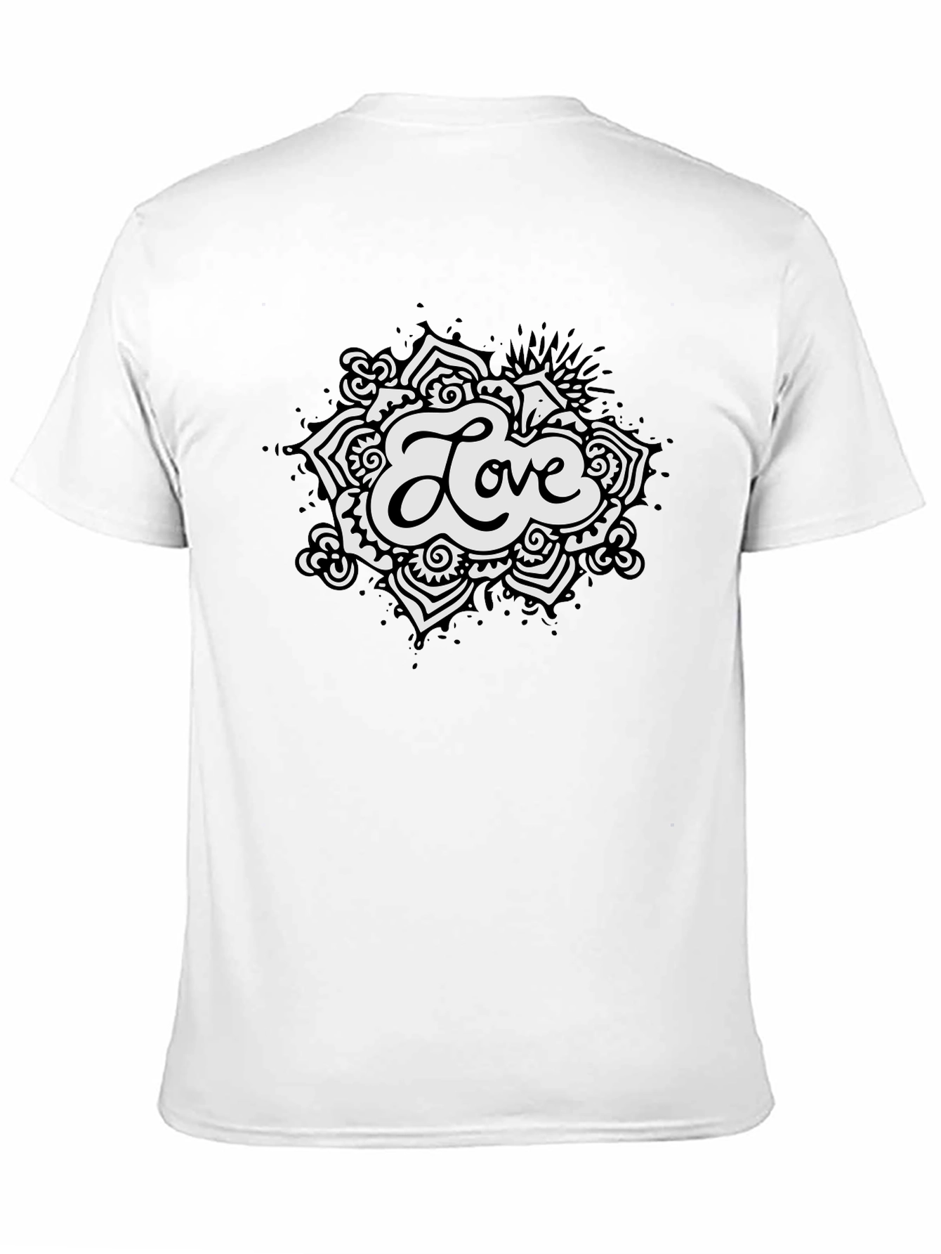 Love Mandala Black T-Shirt - Stylish Mens Tee