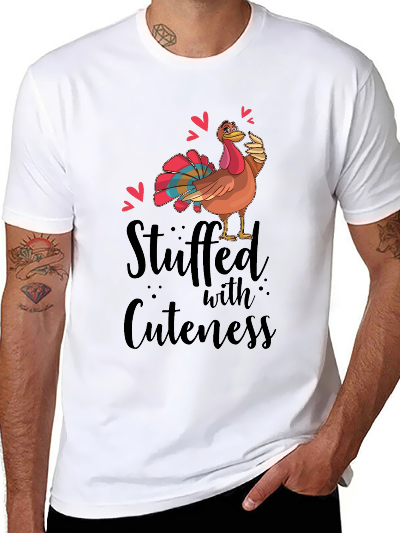 Stuffed with Cuteness Turkey Thanksgiving T-Shirt