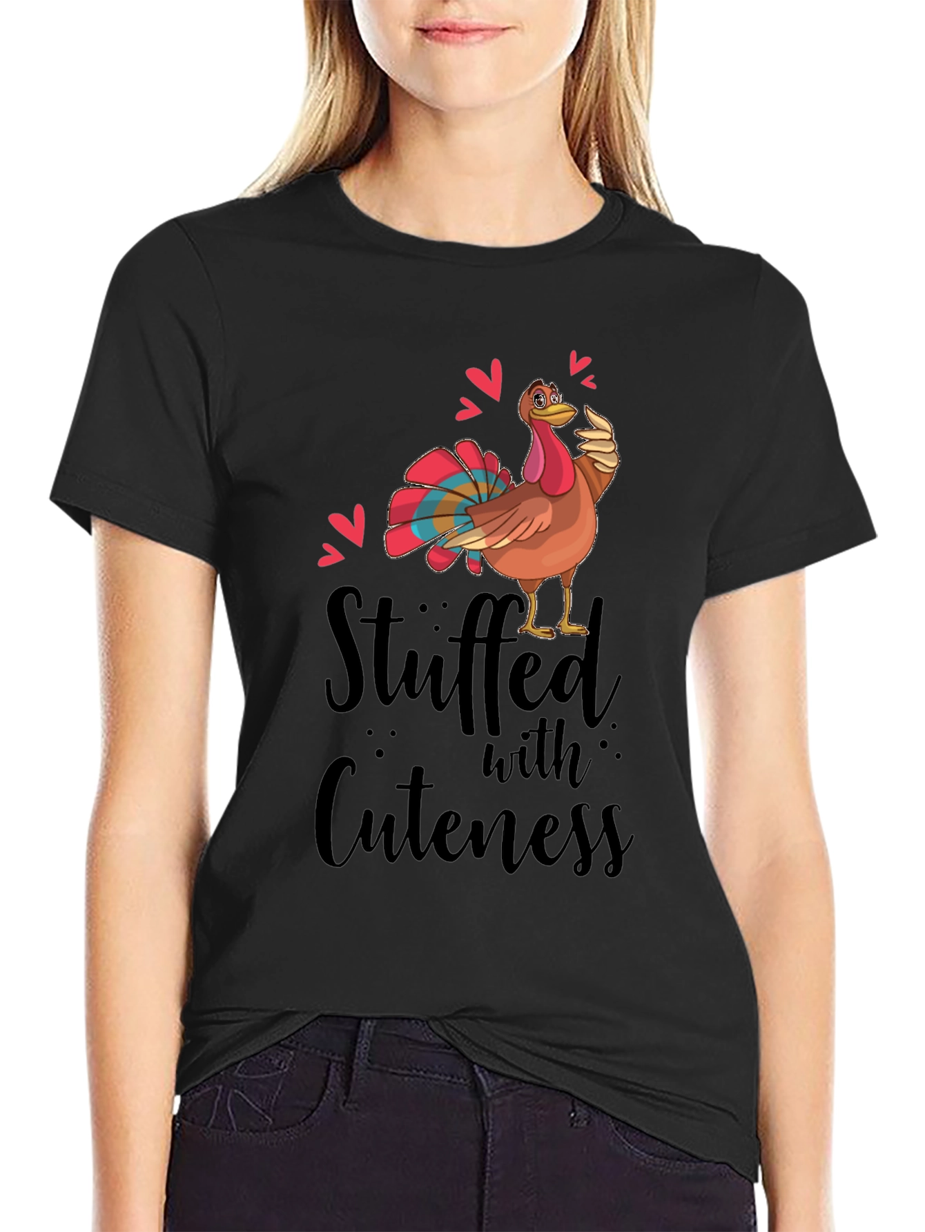 Stuffed with Cuteness Turkey Thanksgiving T-Shirt