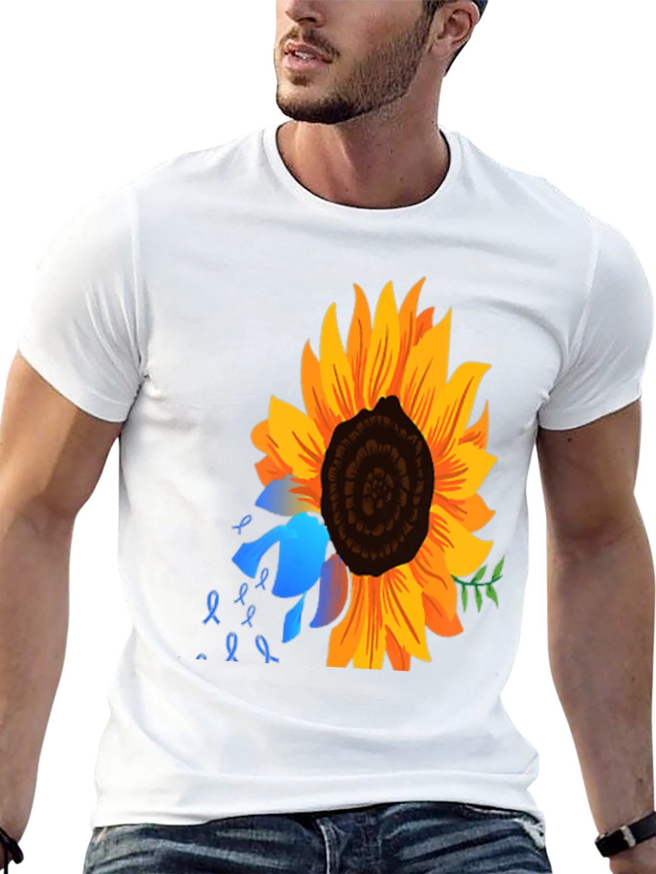 Sunflower Awareness Ribbon Graphic Tee