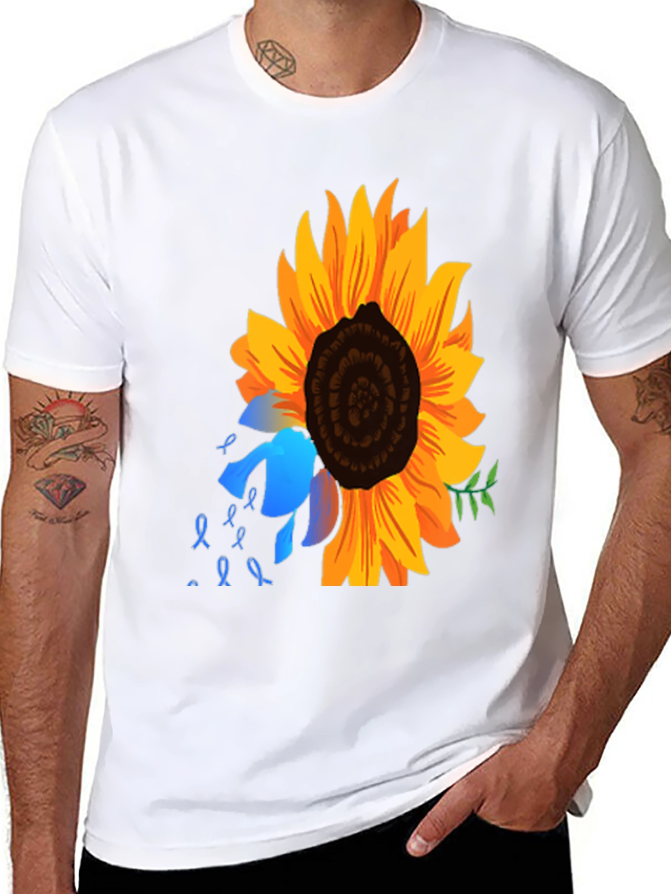 Sunflower Awareness Ribbon Graphic Tee