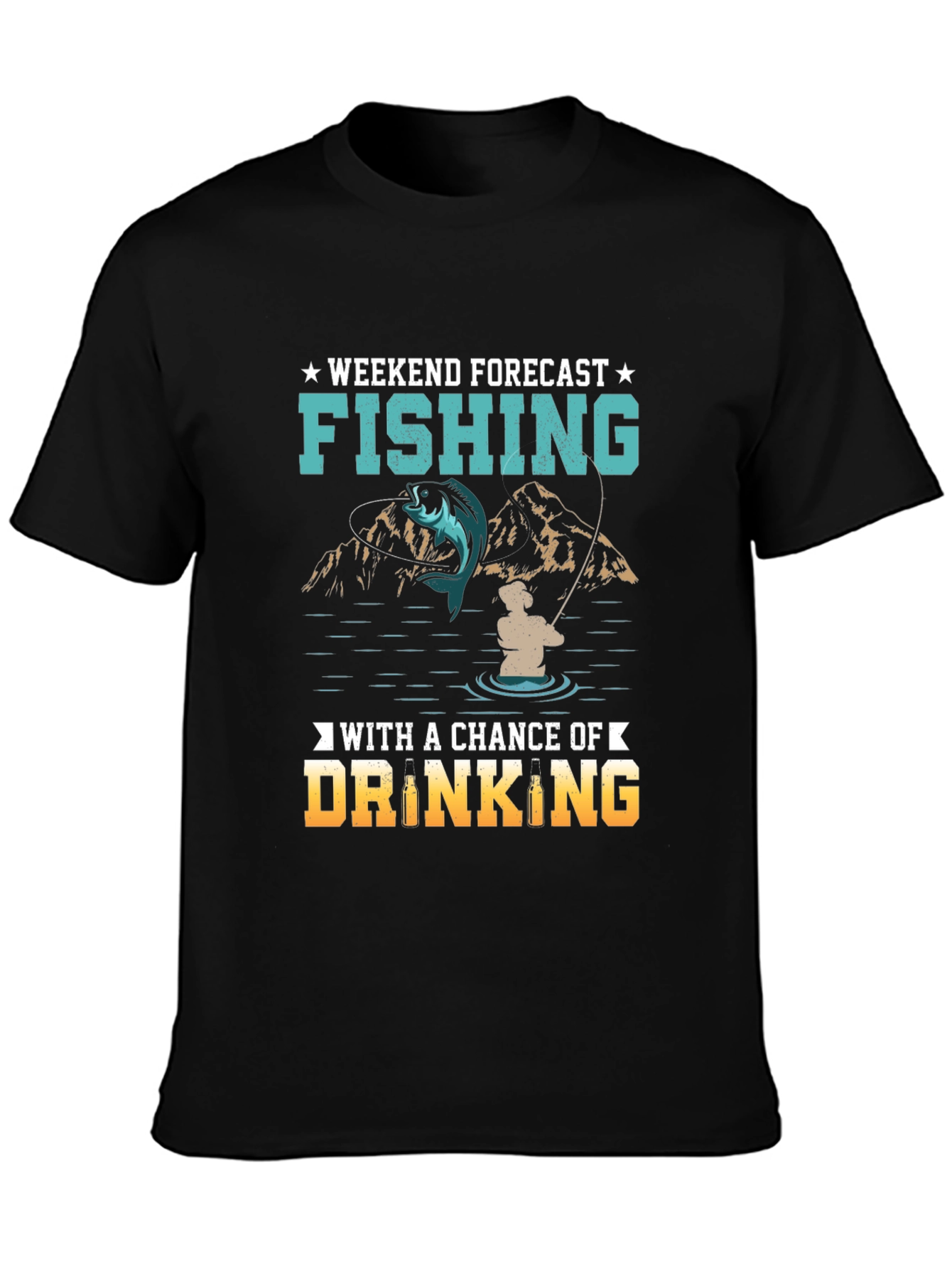 Fishing & Drinking Weekend Forecast T-Shirt
