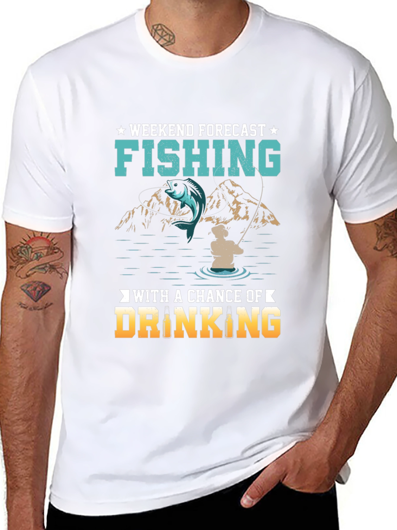 Fishing & Drinking Weekend Forecast T-Shirt