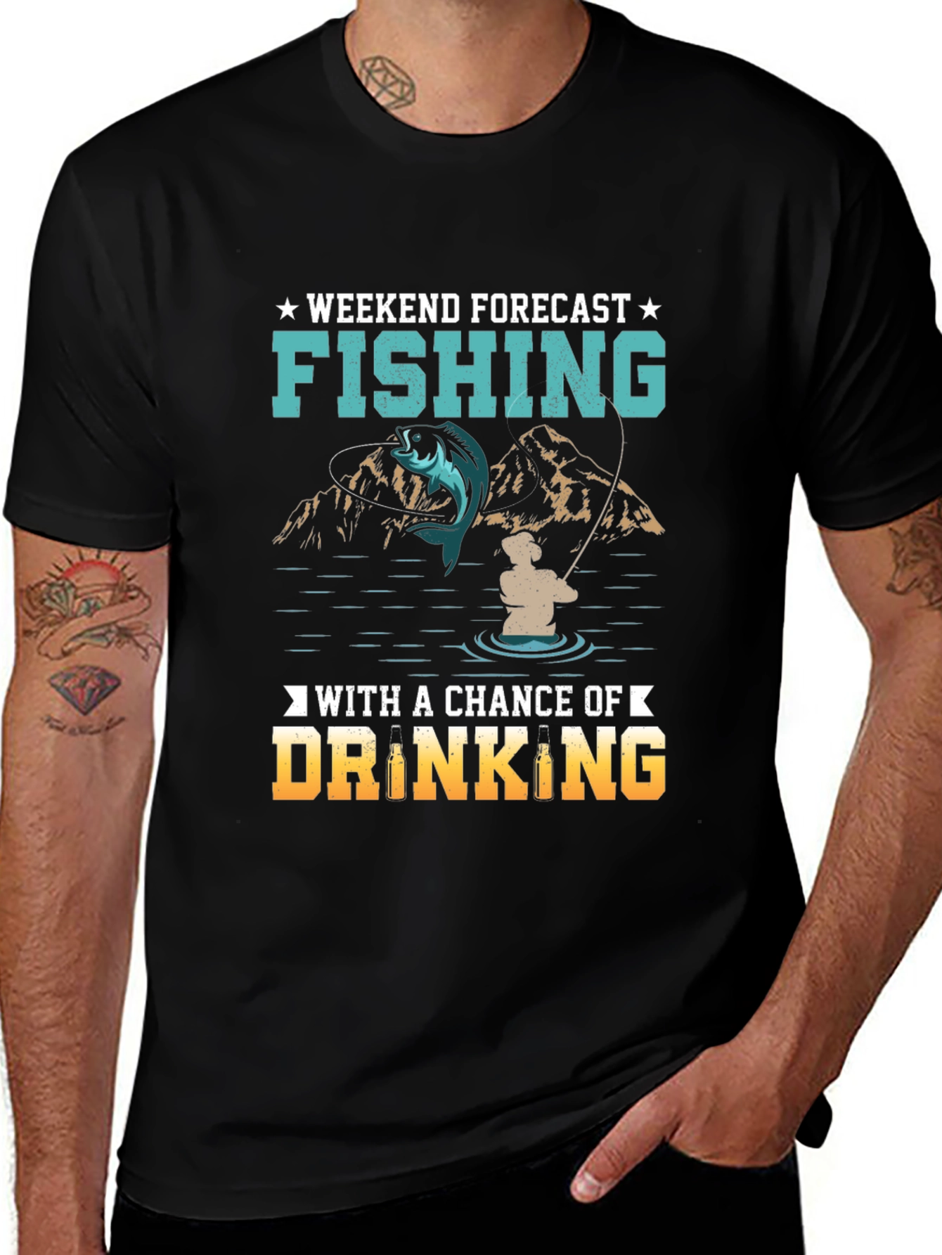 Fishing & Drinking Weekend Forecast T-Shirt