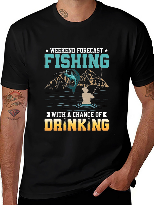 Fishing & Drinking Weekend Forecast T-Shirt