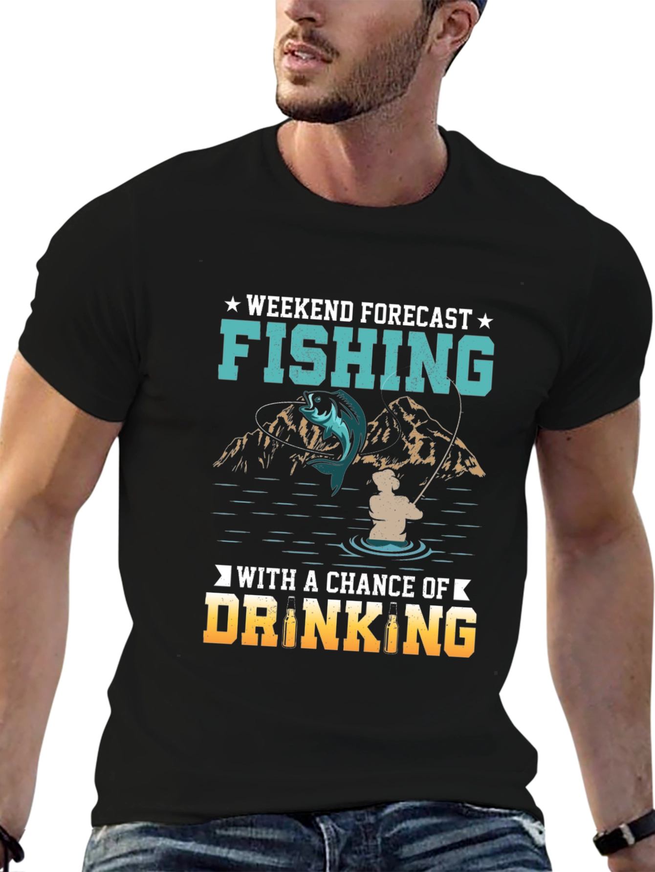 Fishing & Drinking Weekend Forecast T-Shirt