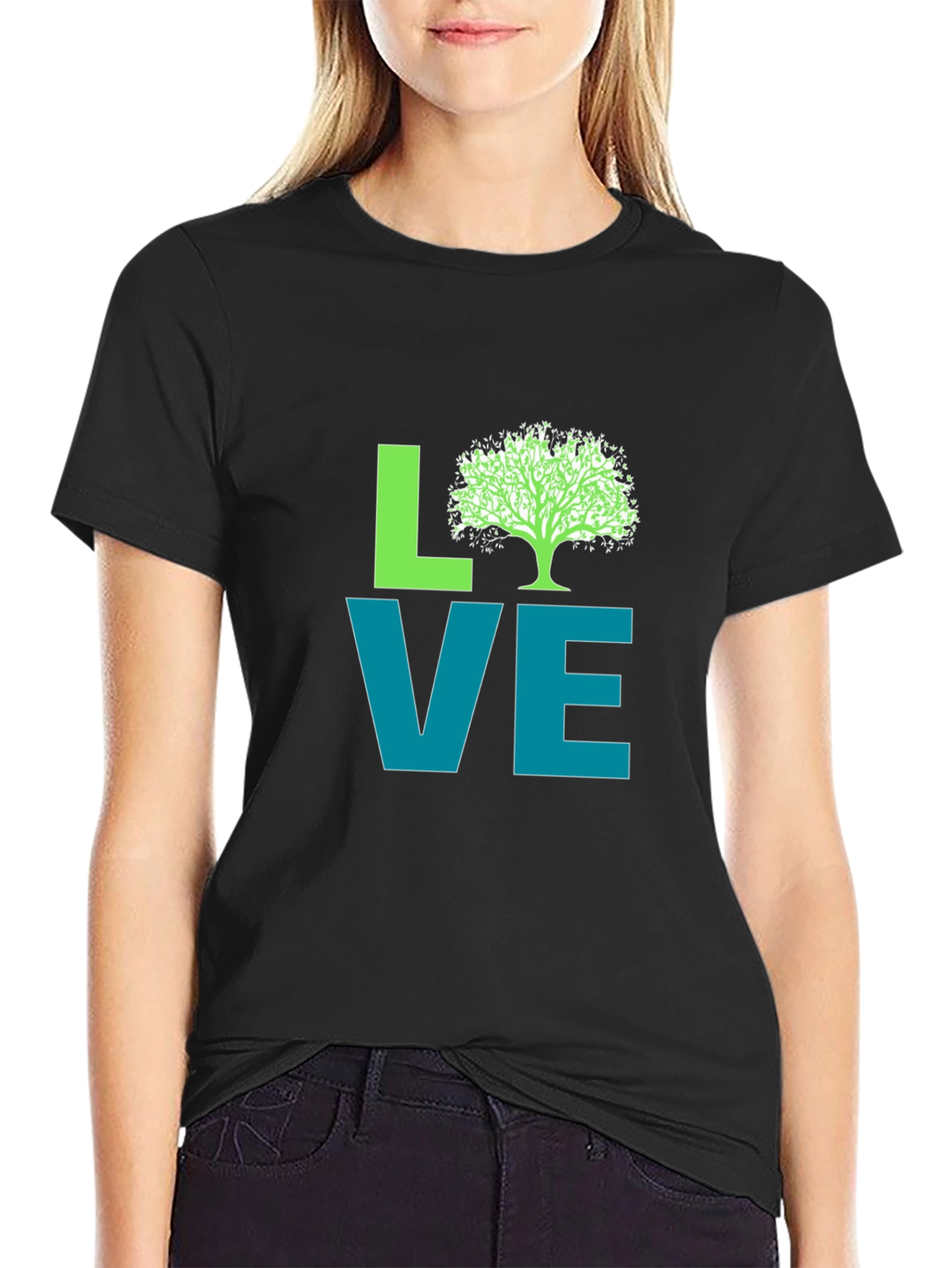 Love Nature Graphic Tee - Black