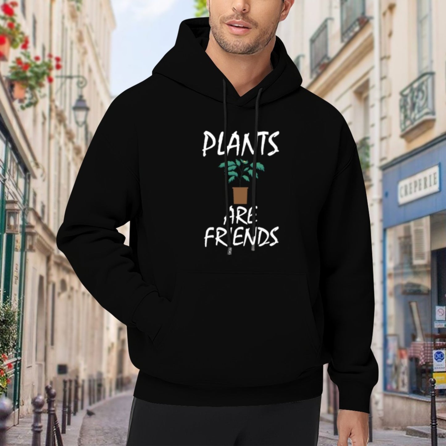New Stylish Unisex Black Hoodie - Shanghai Skyline Print - Comfortable Hoodie - American Direct Shipping