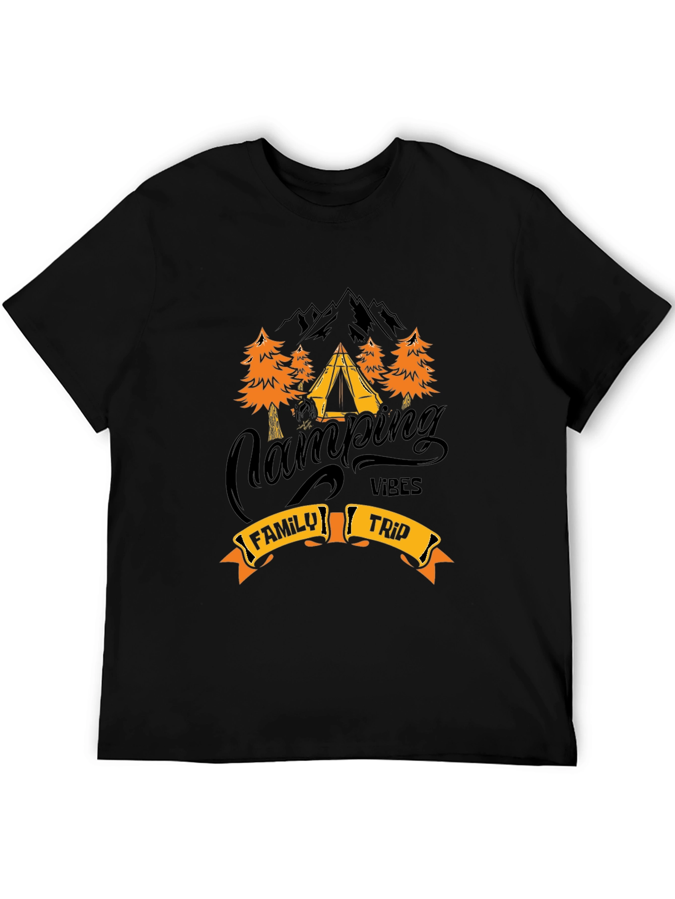 Camping Vibes Family Trip Graphic Tee