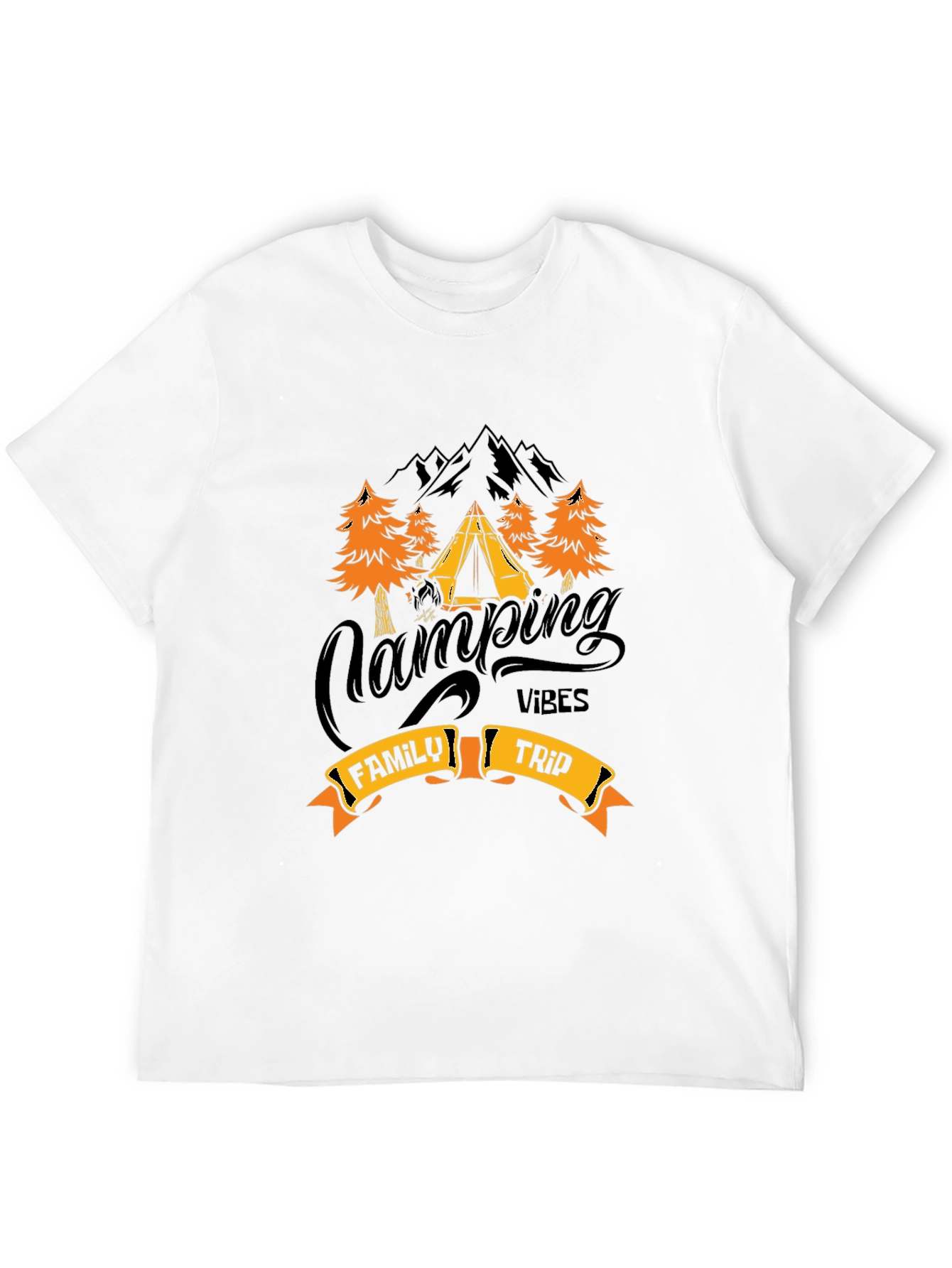 Camping Vibes Family Trip Graphic Tee