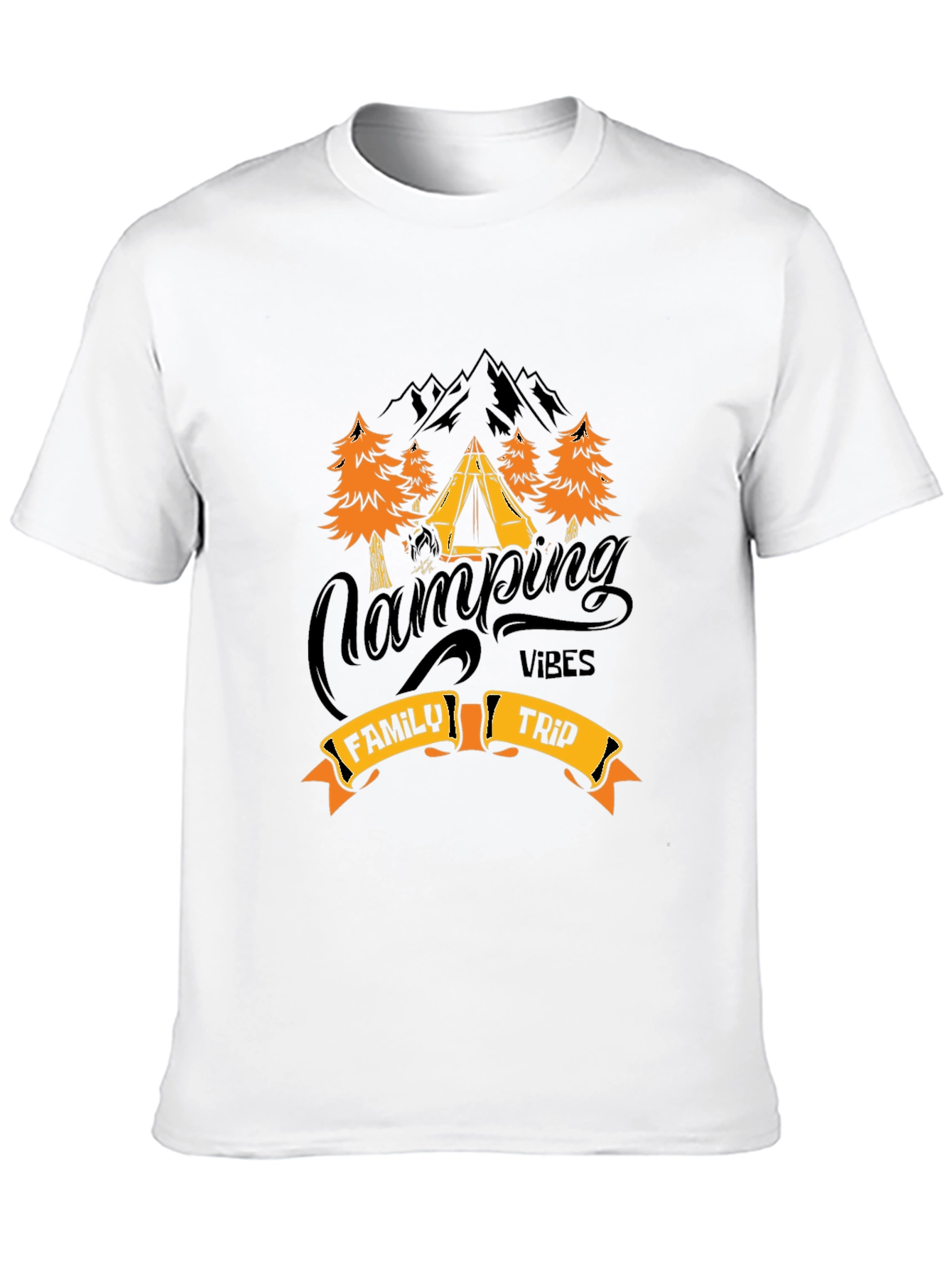 Camping Vibes Family Trip Graphic Tee