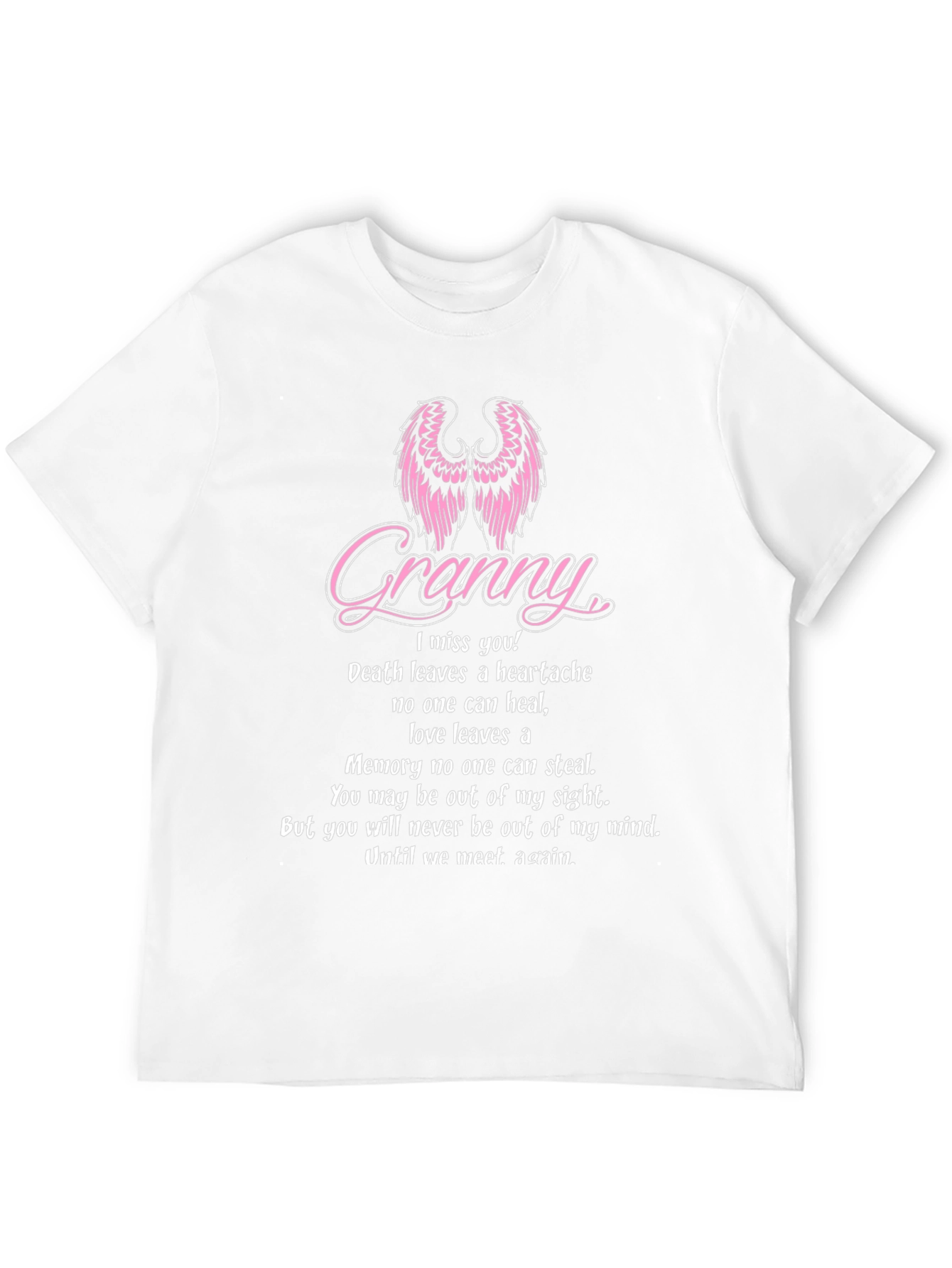 Granny Memorial T-Shirt With Angel Wings