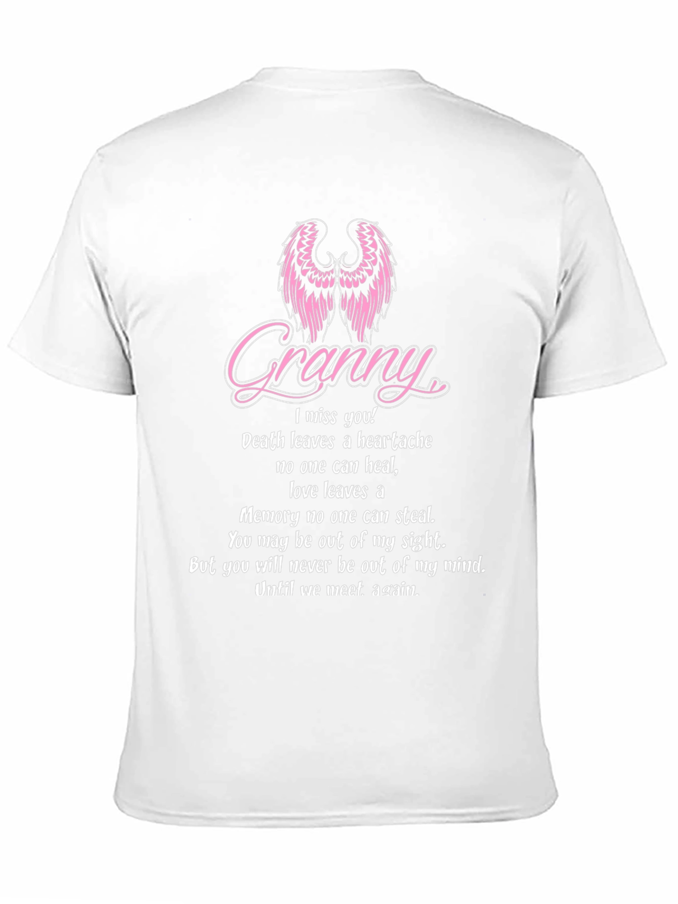 Granny Memorial T-Shirt With Angel Wings