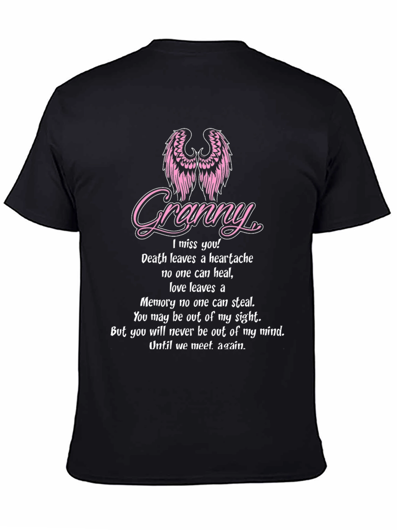 Granny Memorial T-Shirt With Angel Wings