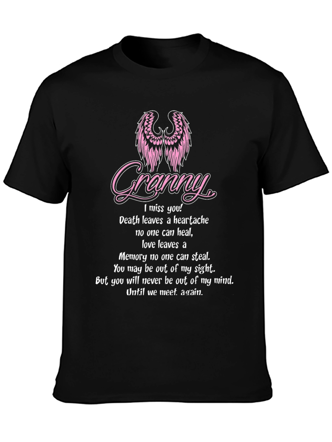 Granny Memorial T-Shirt With Angel Wings
