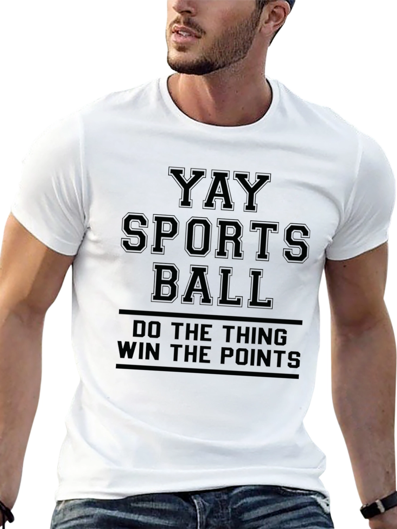 YAY SPORTS BALL Funny Graphic T-Shirt
