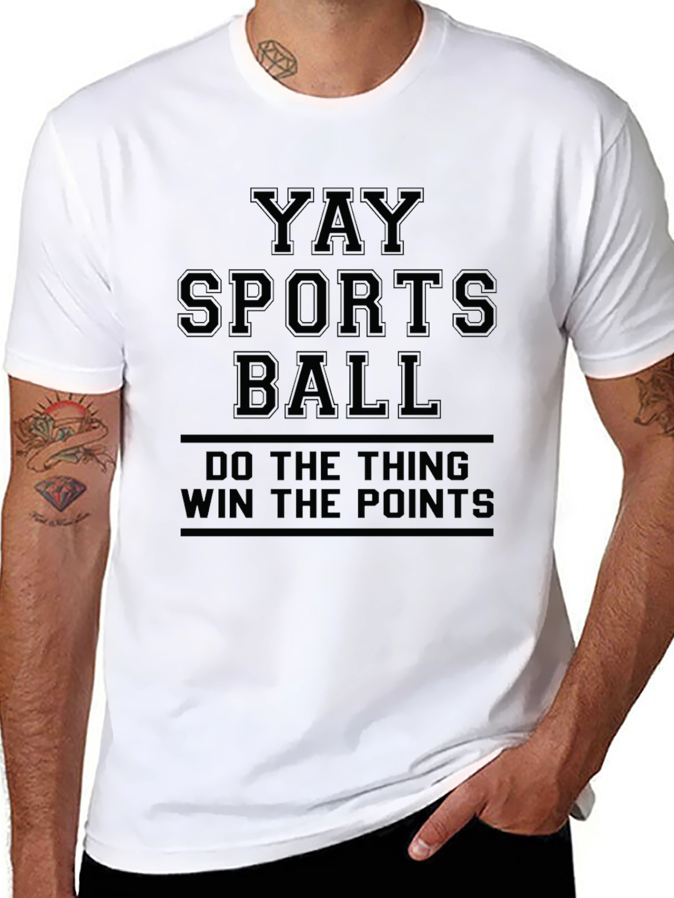YAY SPORTS BALL Funny Graphic T-Shirt
