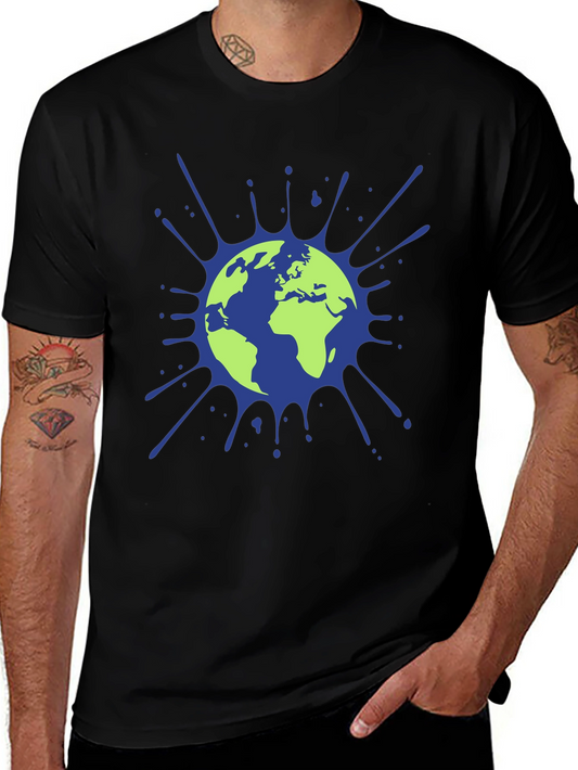 Earth Splatter Graphic Tee - Eco-Friendly Design