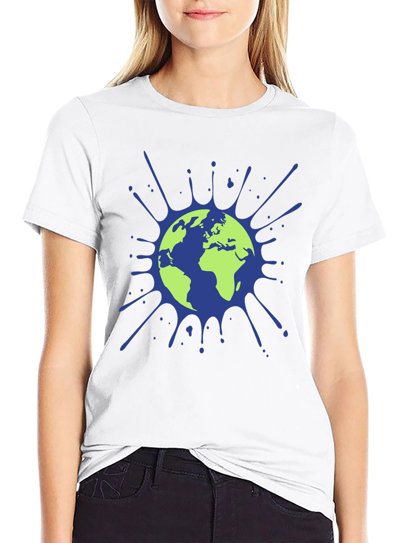 Earth Splatter Graphic Tee - Eco-Friendly Design
