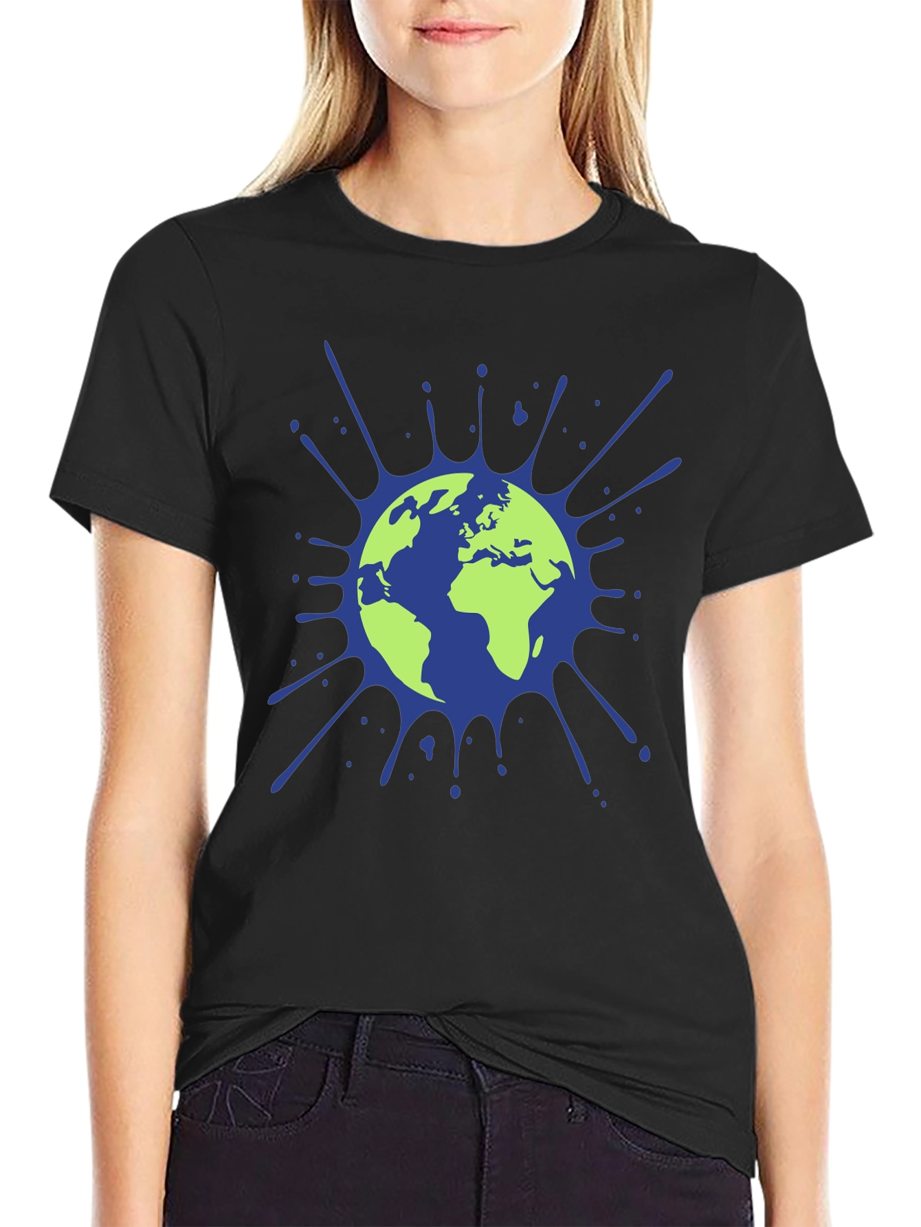 Earth Splatter Graphic Tee - Eco-Friendly Design