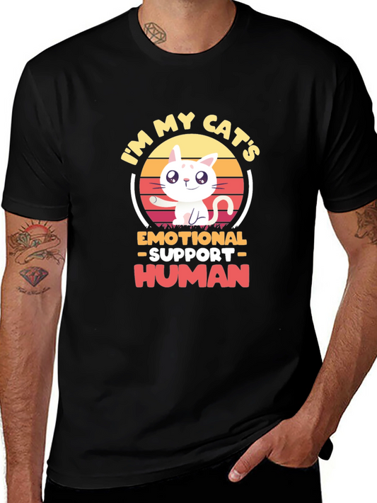Emotional Support Human Cat T-Shirt