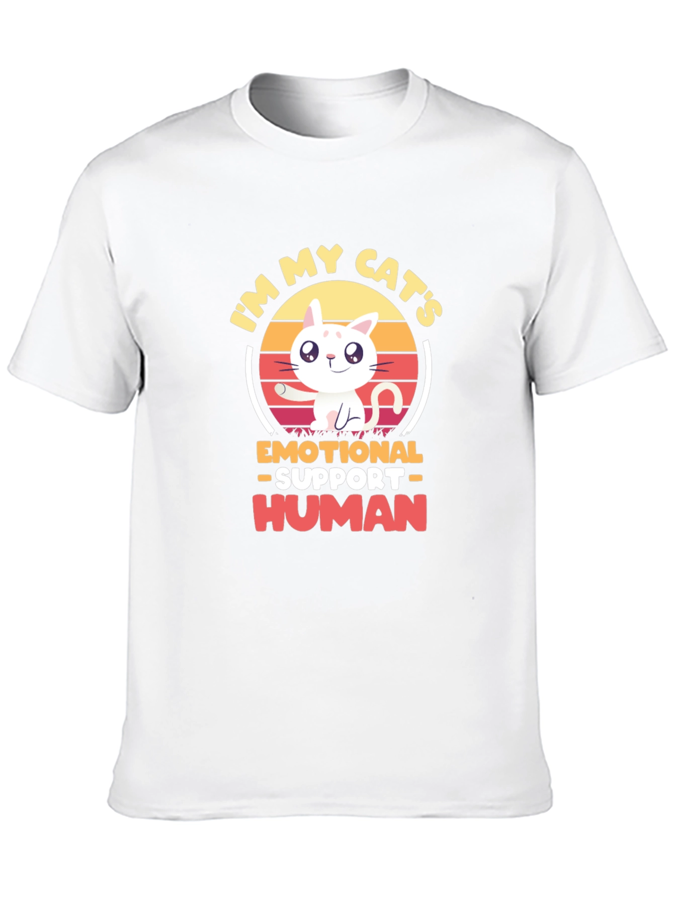 Emotional Support Human Cat T-Shirt