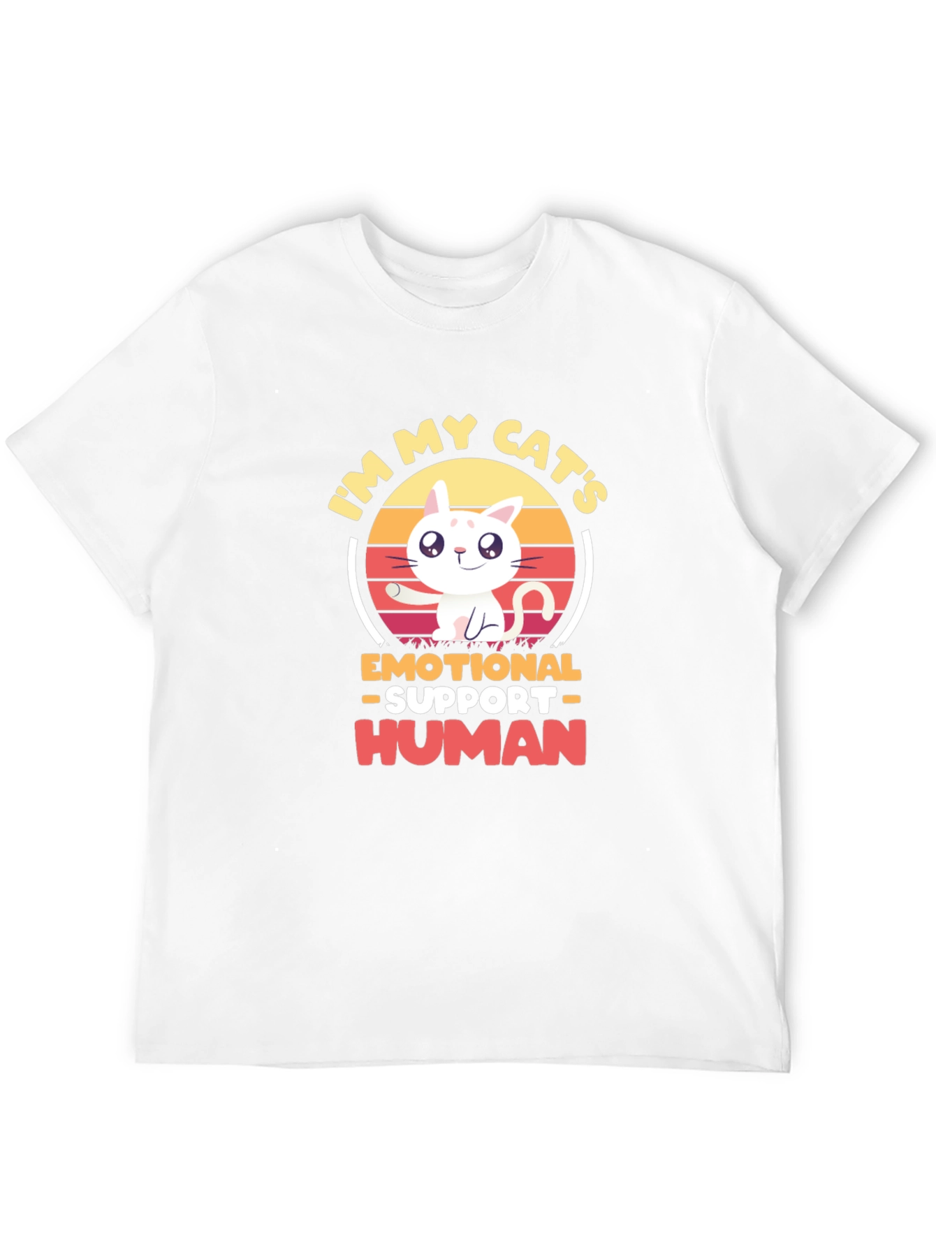 Emotional Support Human Cat T-Shirt